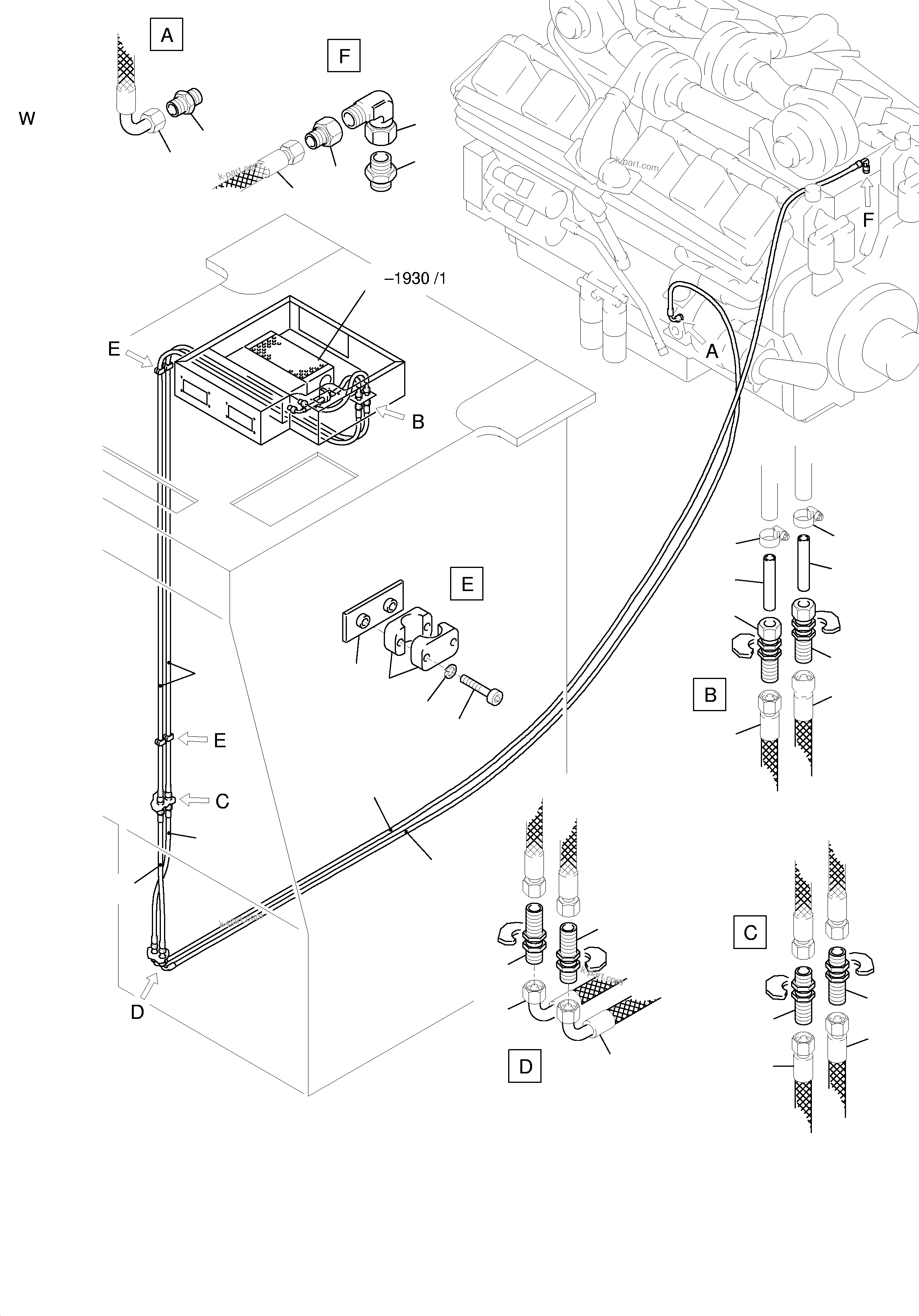 Komatsu parts book diagram for H455S S/N 15005: CAB HEATER ARR.