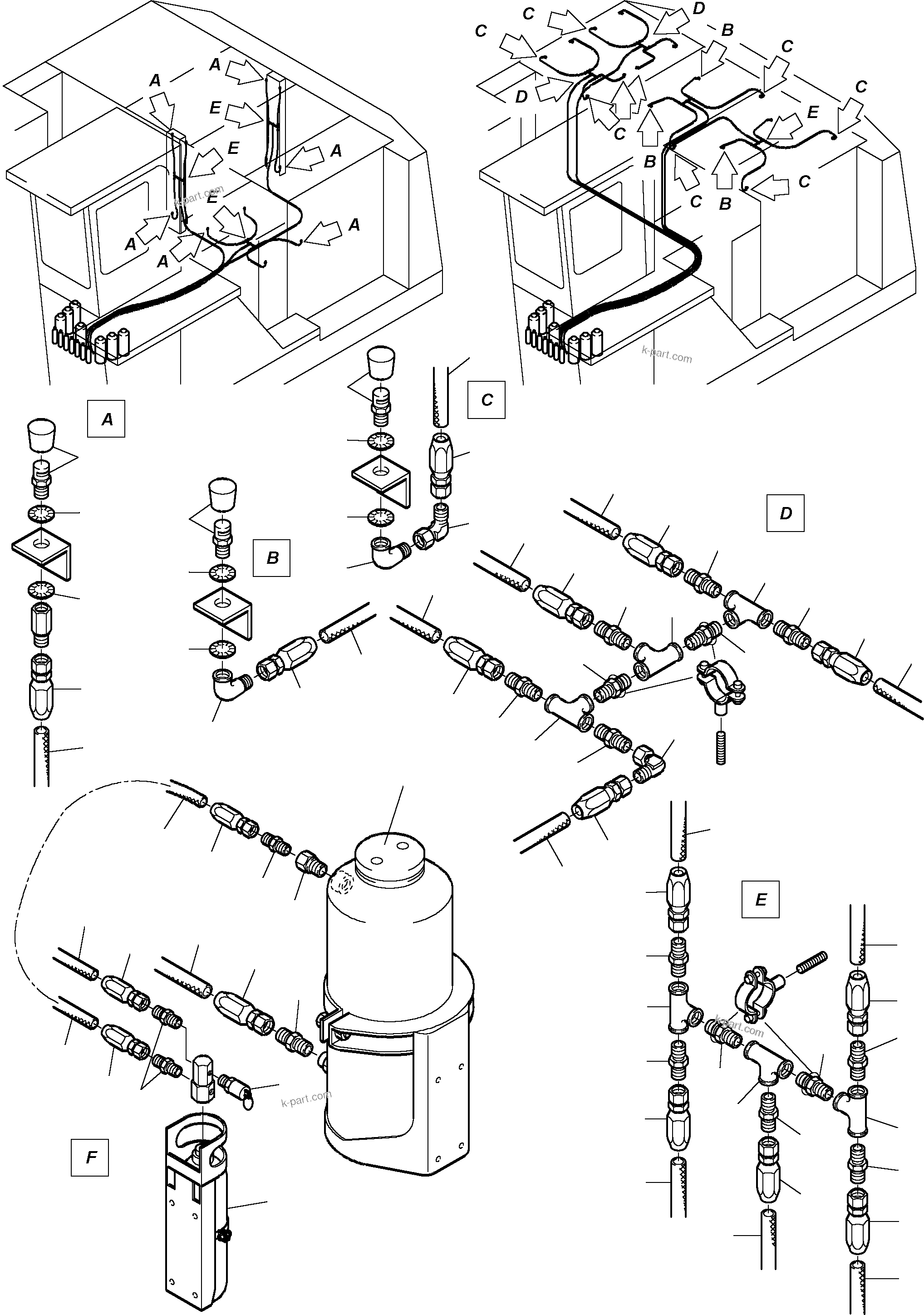 Komatsu parts book diagram for H455S S/N 15005: FIRE EXTINGUISHING EQUIPMENT