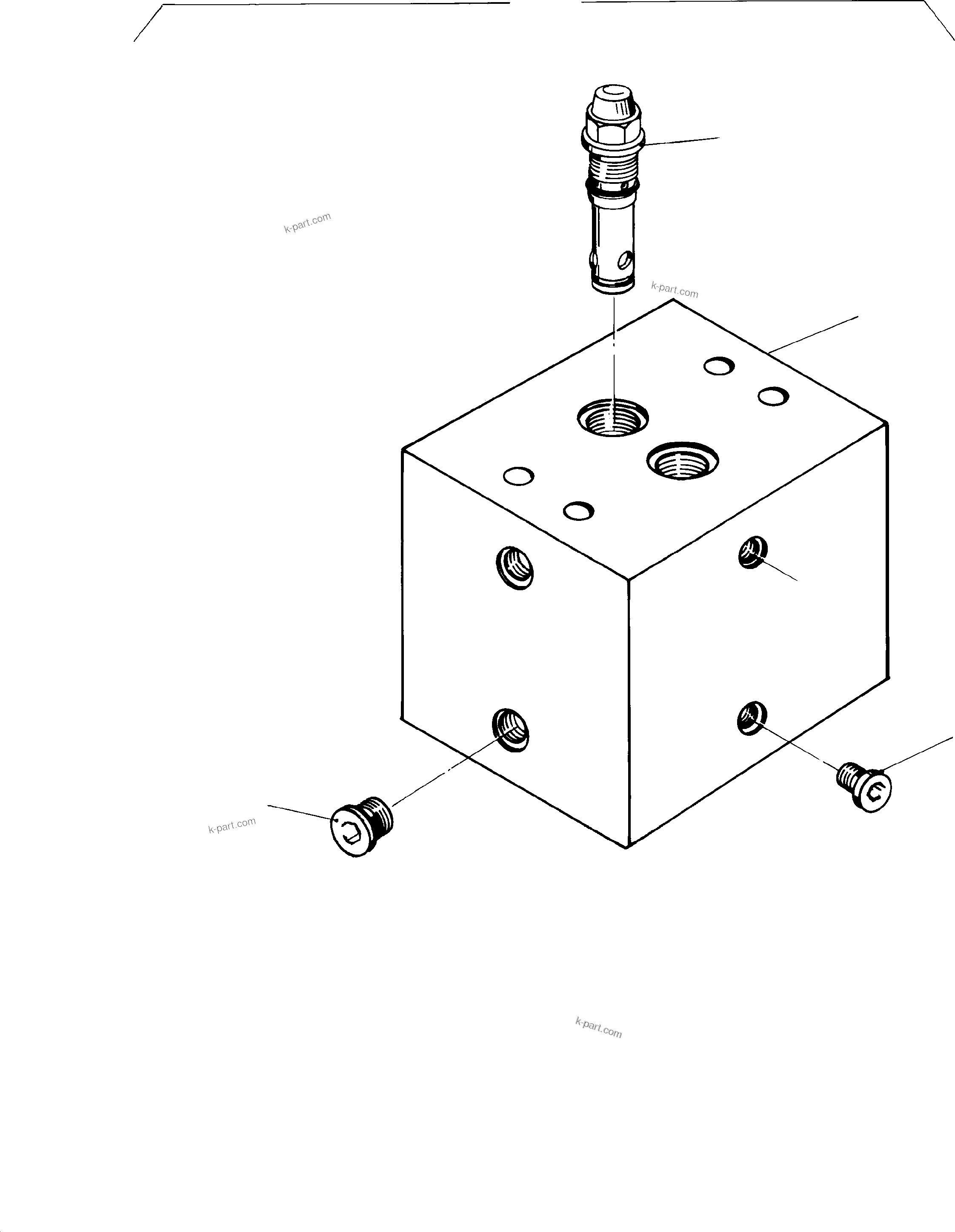 Komatsu parts book diagram for PC5500-6 S/N 15017: SECONDARY PRESSURE RELIEF VALVE