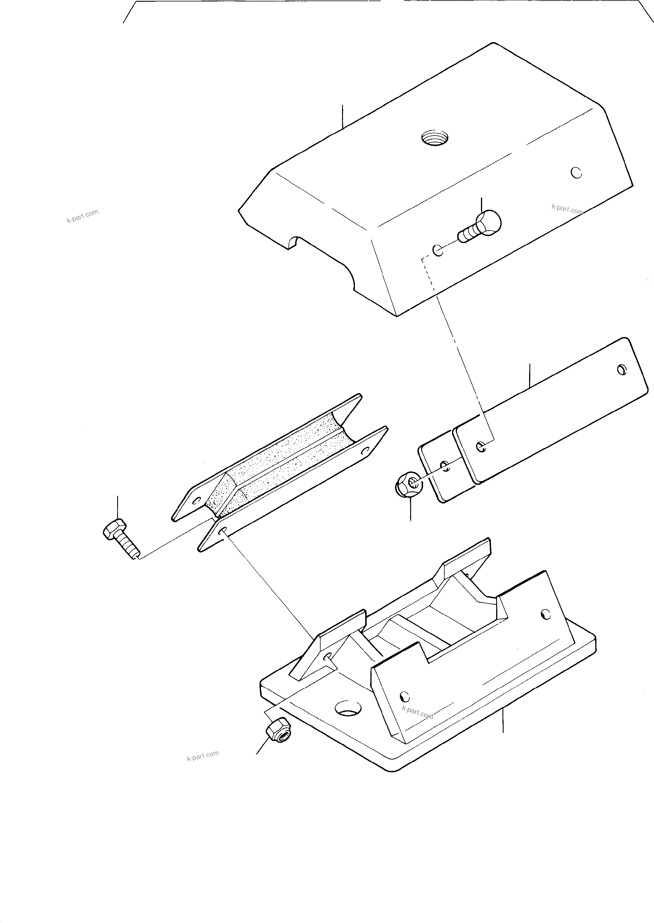 Komatsu parts book diagram for PC5500-6 S/N 15017: ENGINE MOUNTING