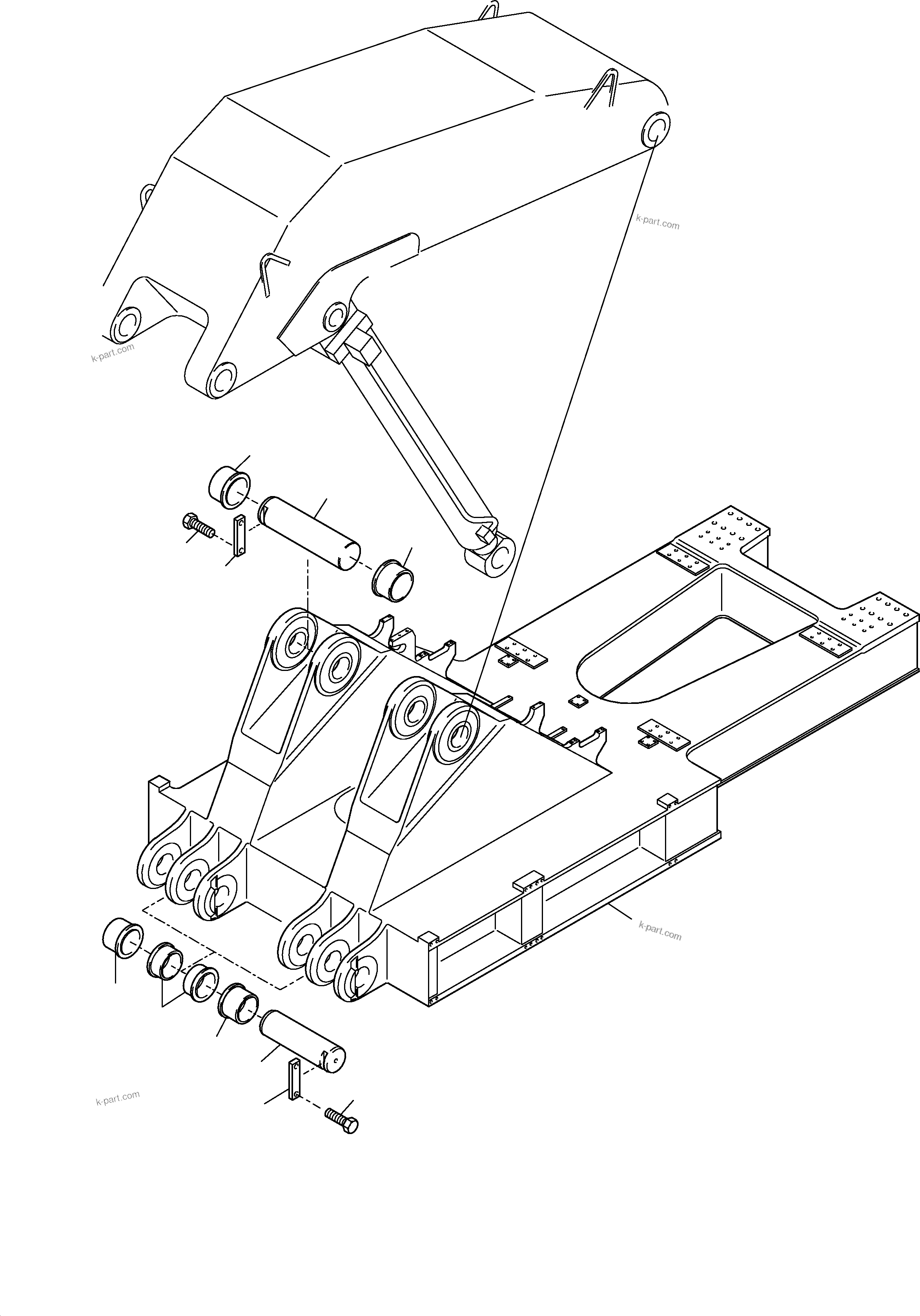 Komatsu parts book diagram for PC5500-6 S/N 15017: SUPERSTRUCTURE PLATFORM