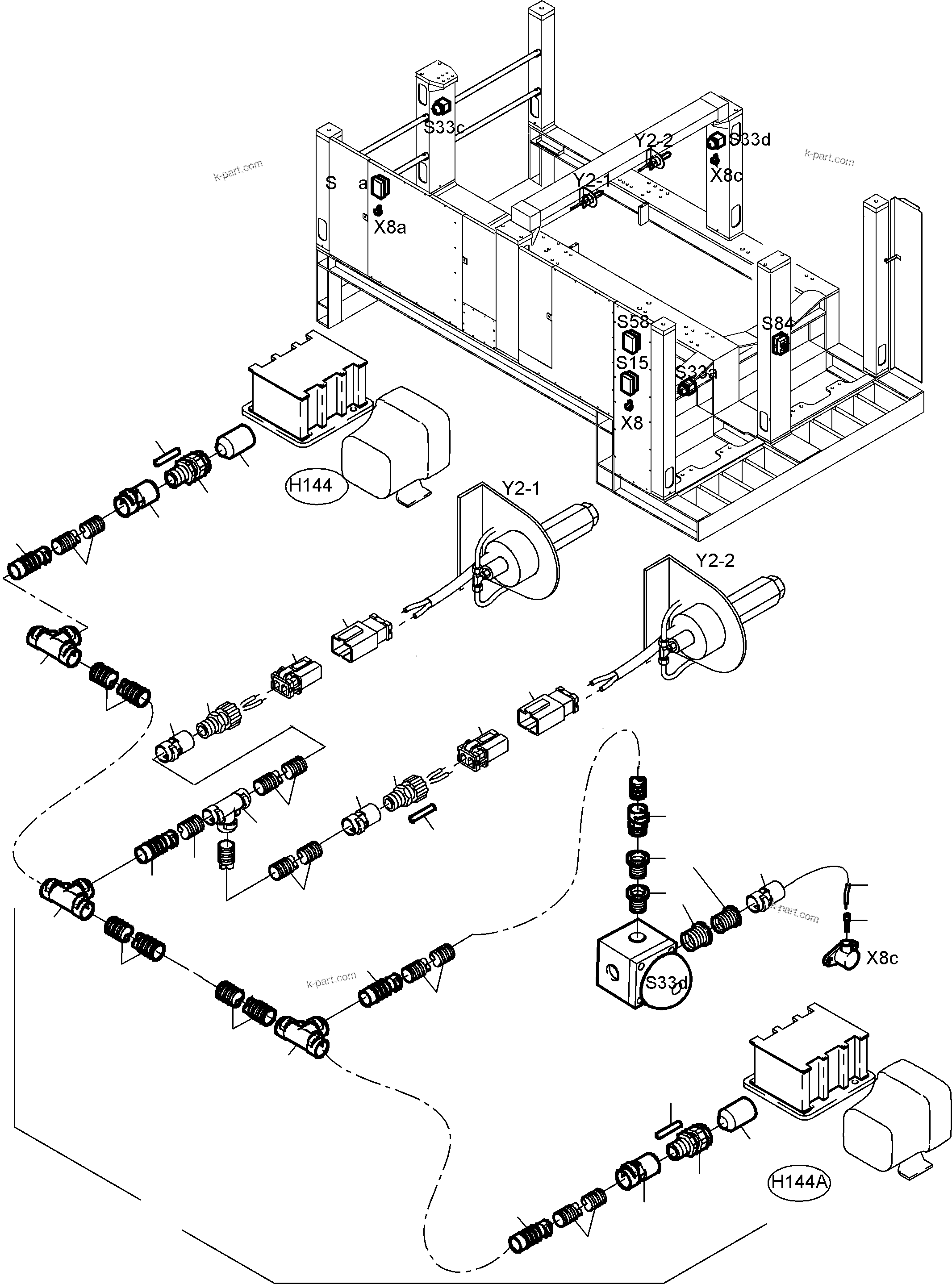 Komatsu parts book diagram for PC5500-6 S/N 15017: LIGHTING EQUIPMENT