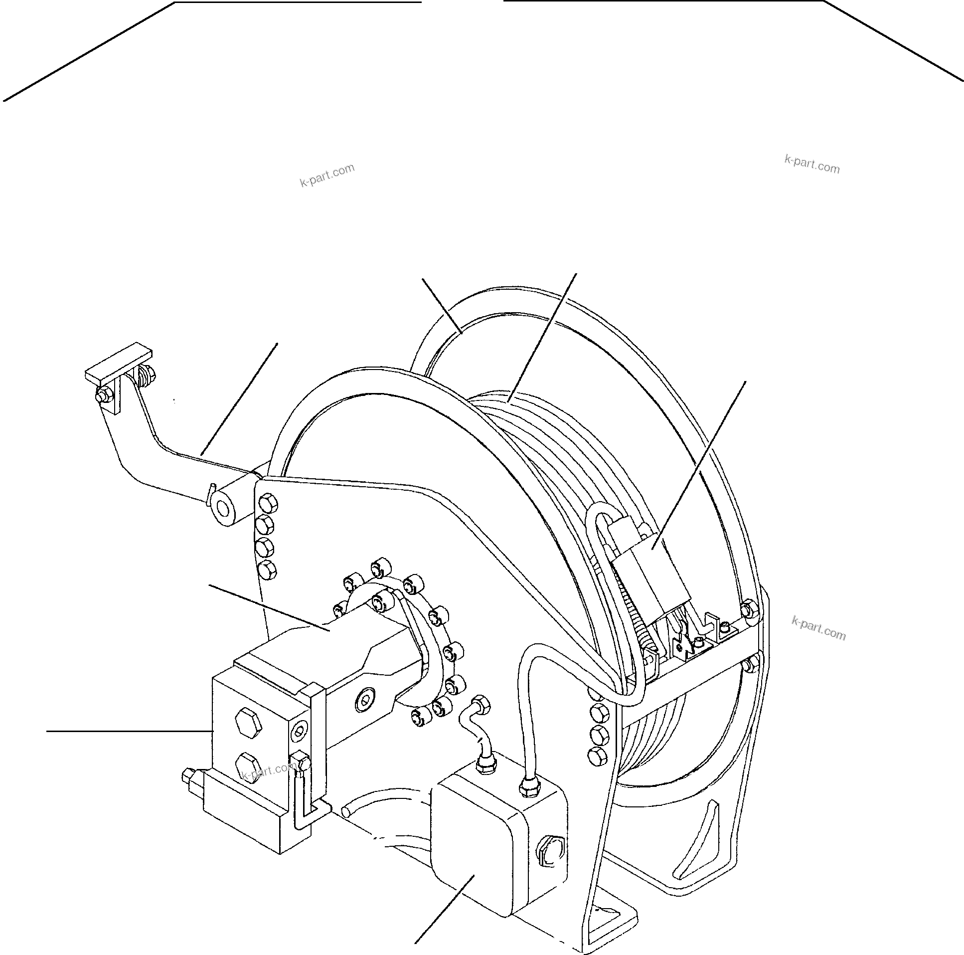 Komatsu parts book diagram for PC5500-6 S/N 15017: HYDR. WINCH