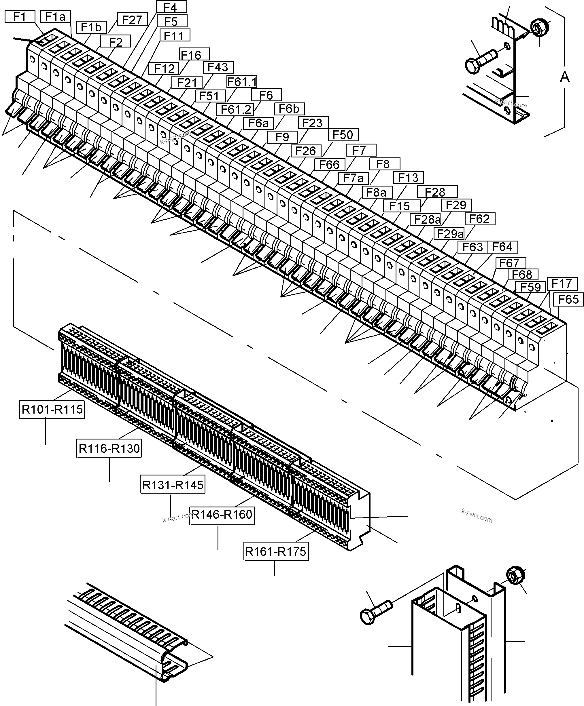 Komatsu parts book diagram for PC5500-6 S/N 15017: SWITCH FRAMING X2