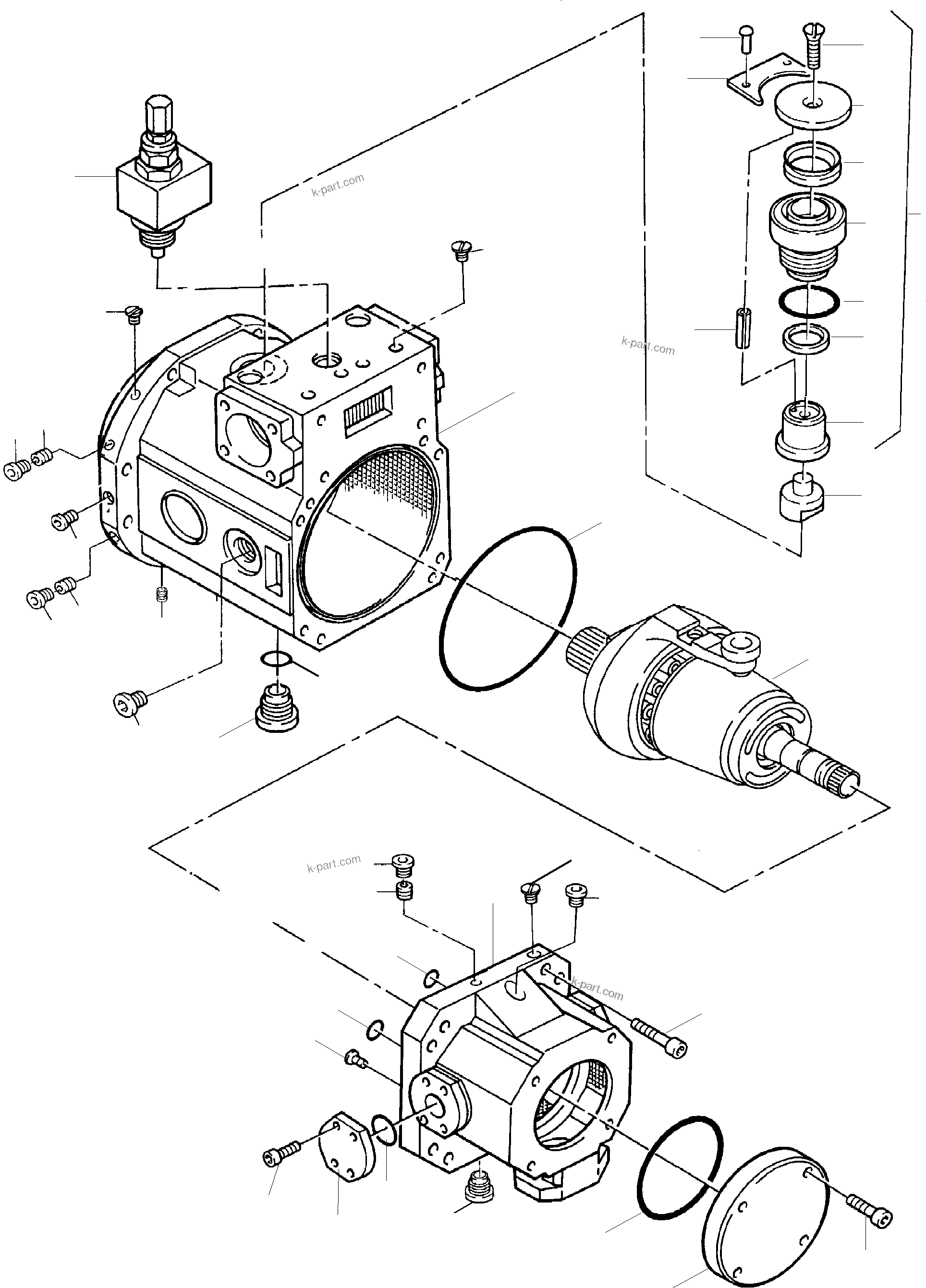 Komatsu parts book diagram for PC5500-6 S/N 15019: HYDRAULIC PUMP