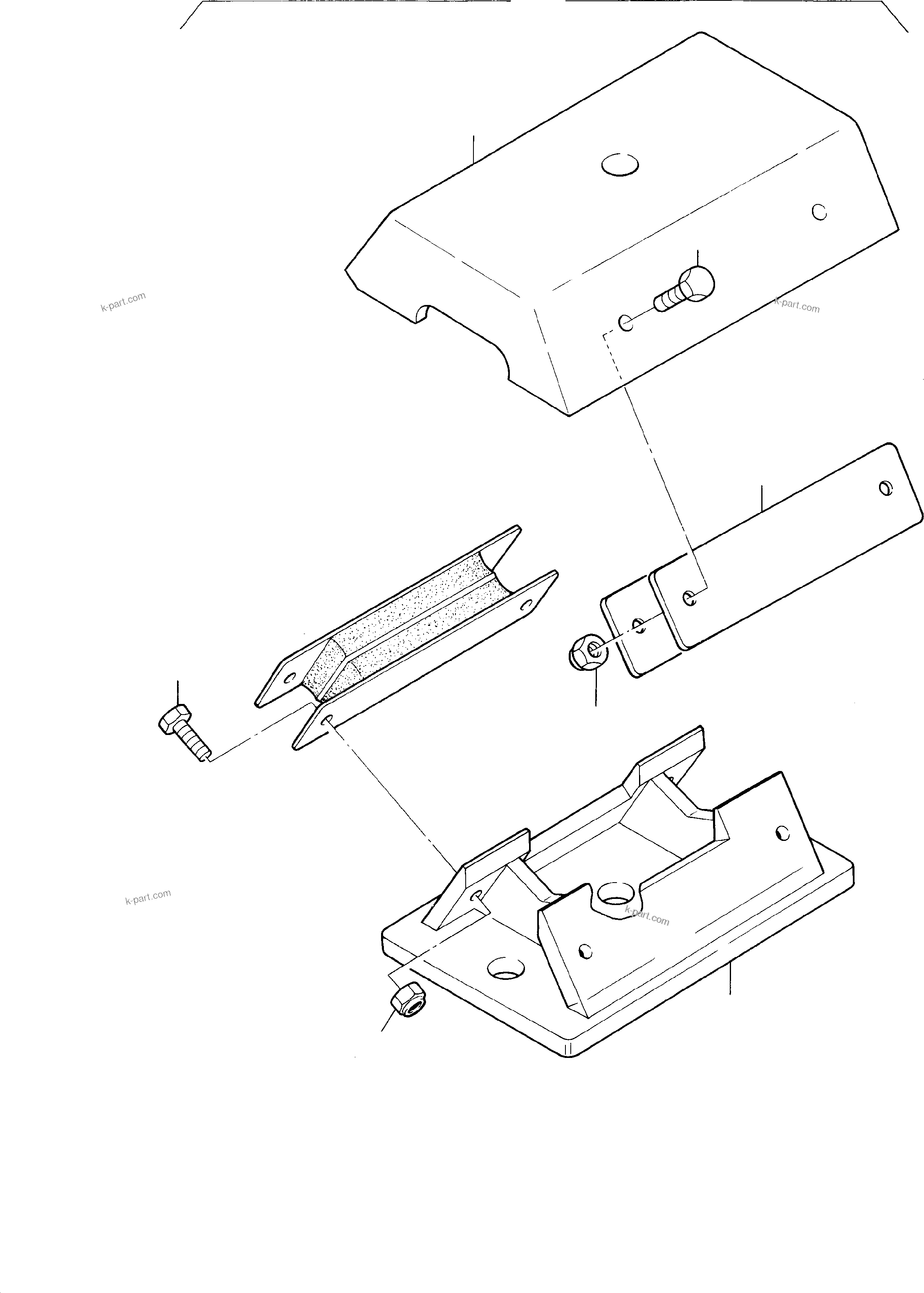 Komatsu parts book diagram for PC5500-6 S/N 15019: ENGINE MOUNTING