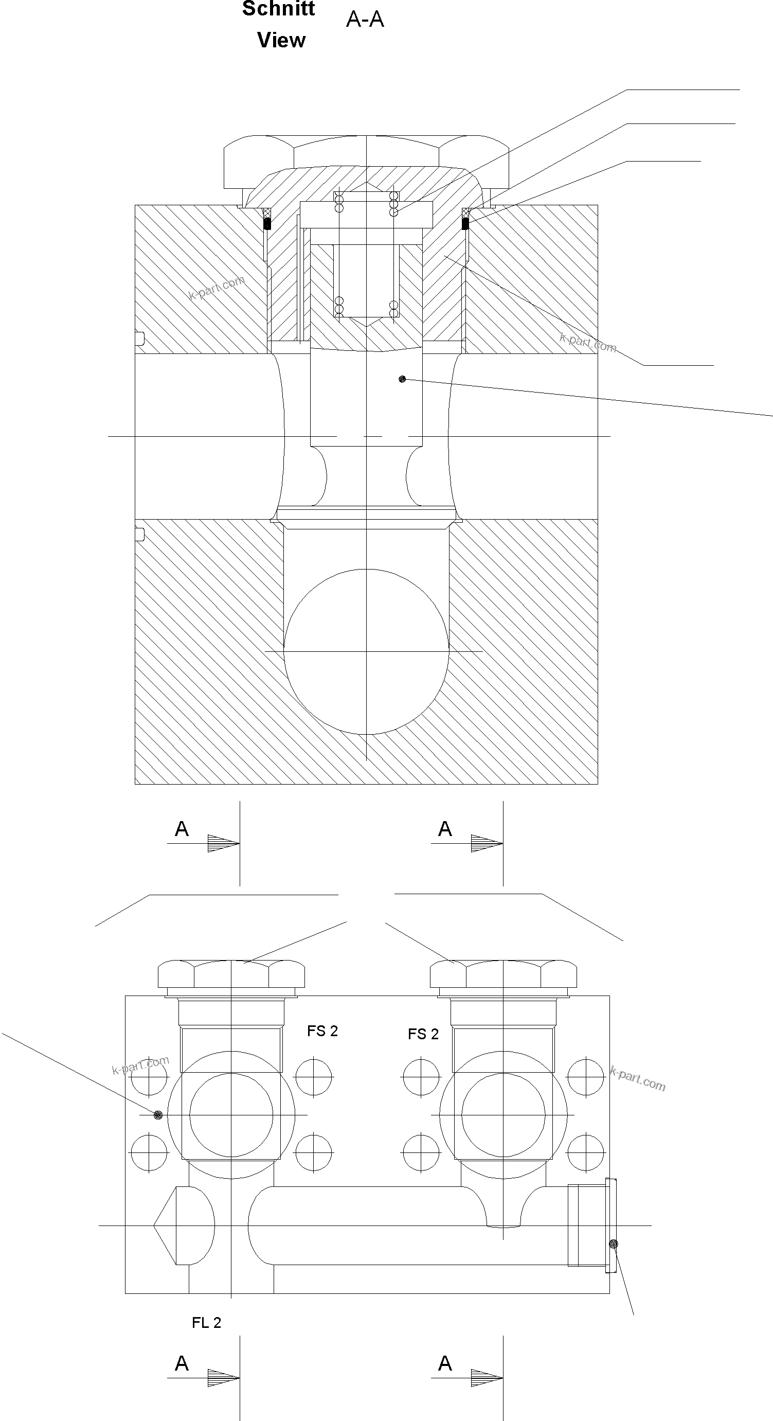 Komatsu parts book diagram for PC5500-6 S/N 15019: NON-RETURN VALVE