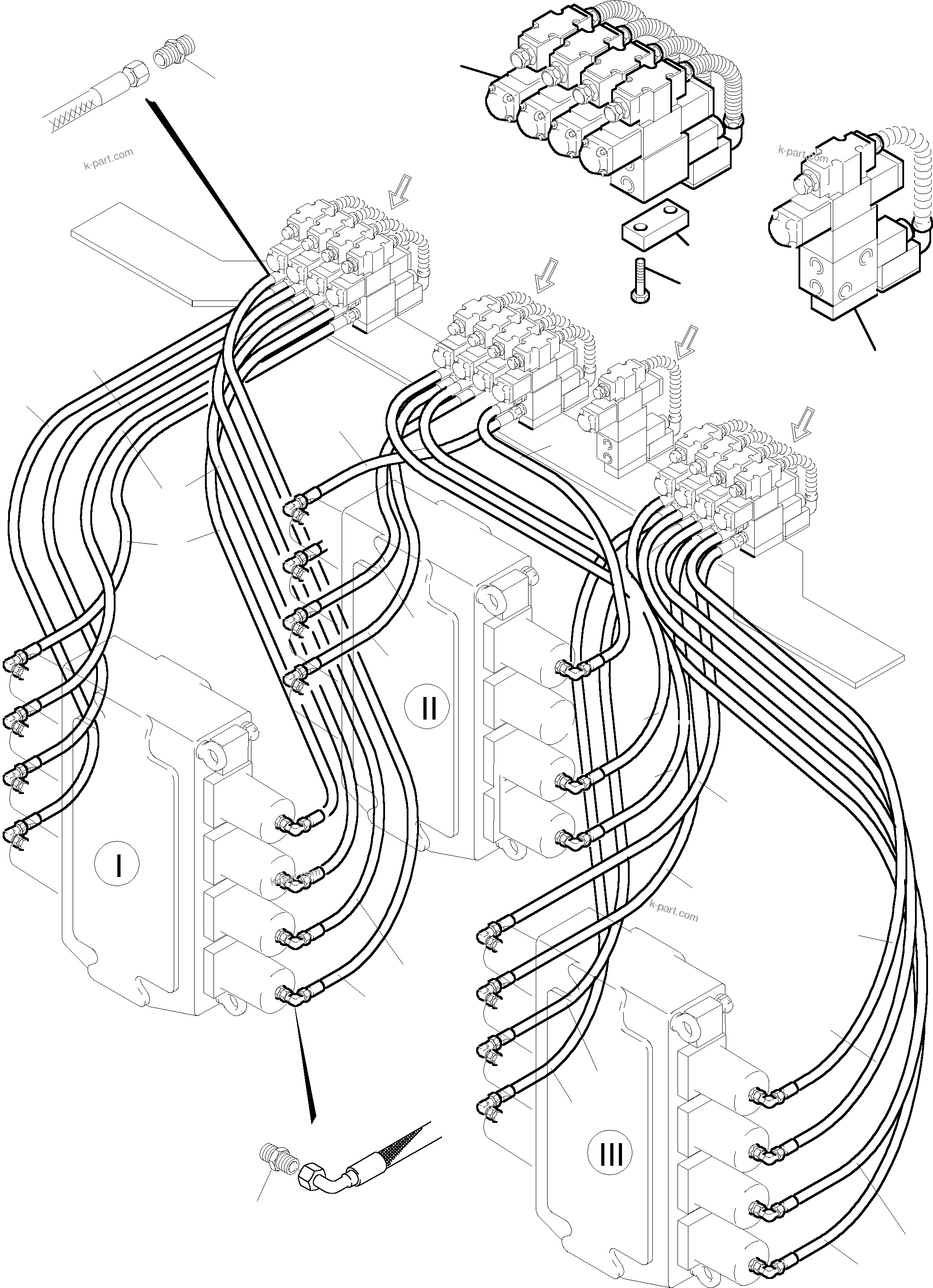 Komatsu parts book diagram for PC5500-6 S/N 15019: REMOTE CONTROL MANIFOLD, MOUNTING