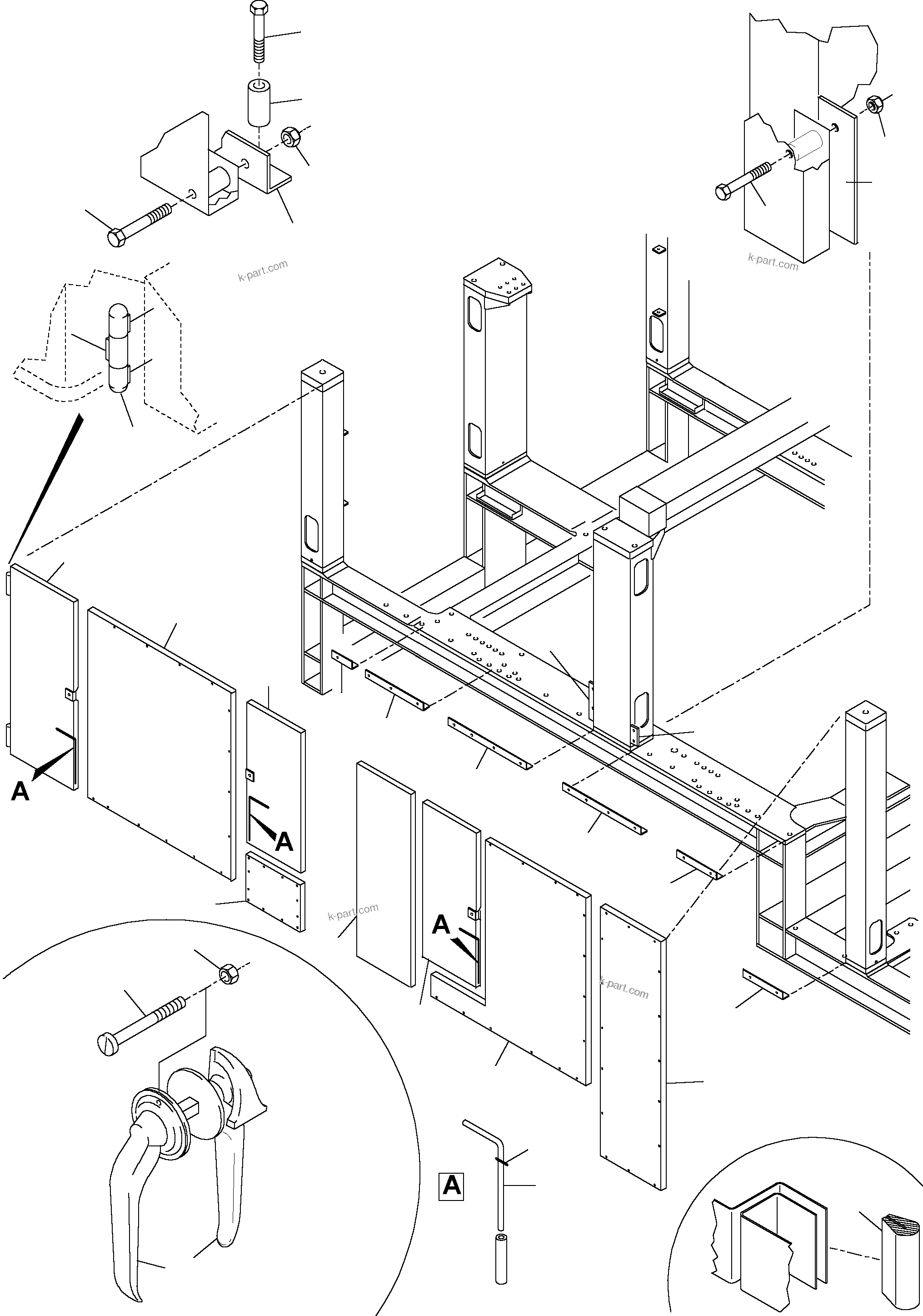 Komatsu parts book diagram for PC5500-6 S/N 15019: MACHINERY HOUSE