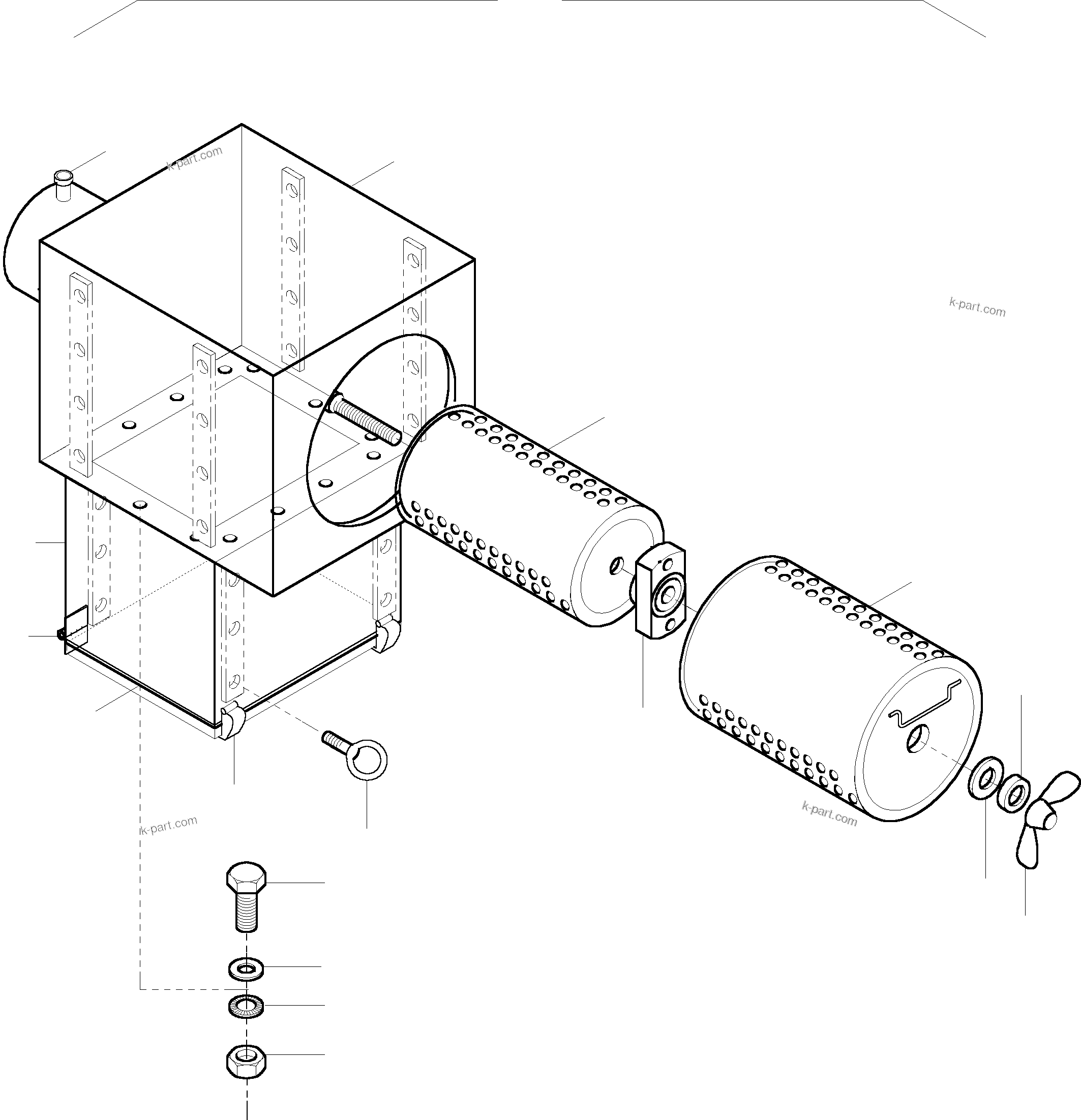 Komatsu parts book diagram for PC5500-6 S/N 15019: AIR CLEANER