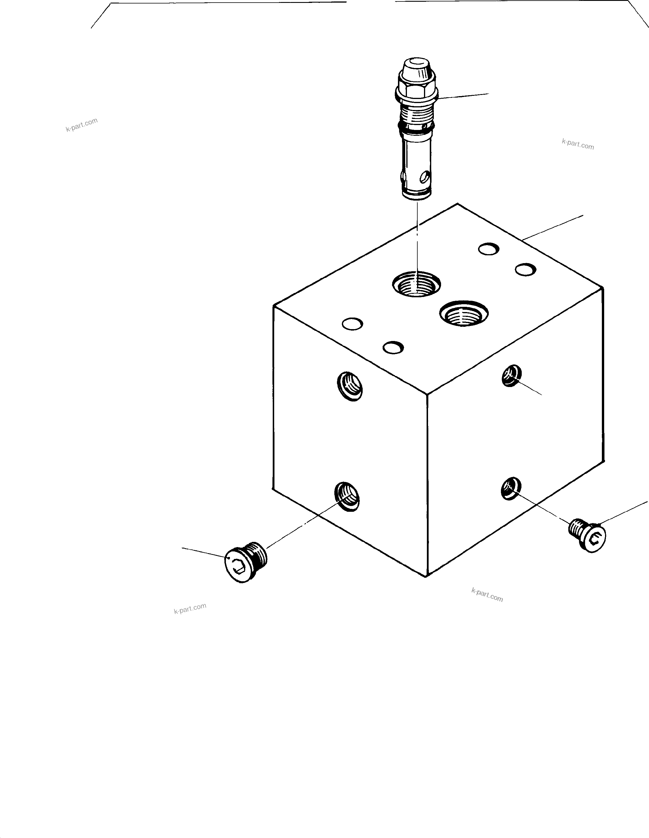 Komatsu parts book diagram for PC5500-6 S/N 15024: SECONDARY PRESSURE RELIEF VALVE