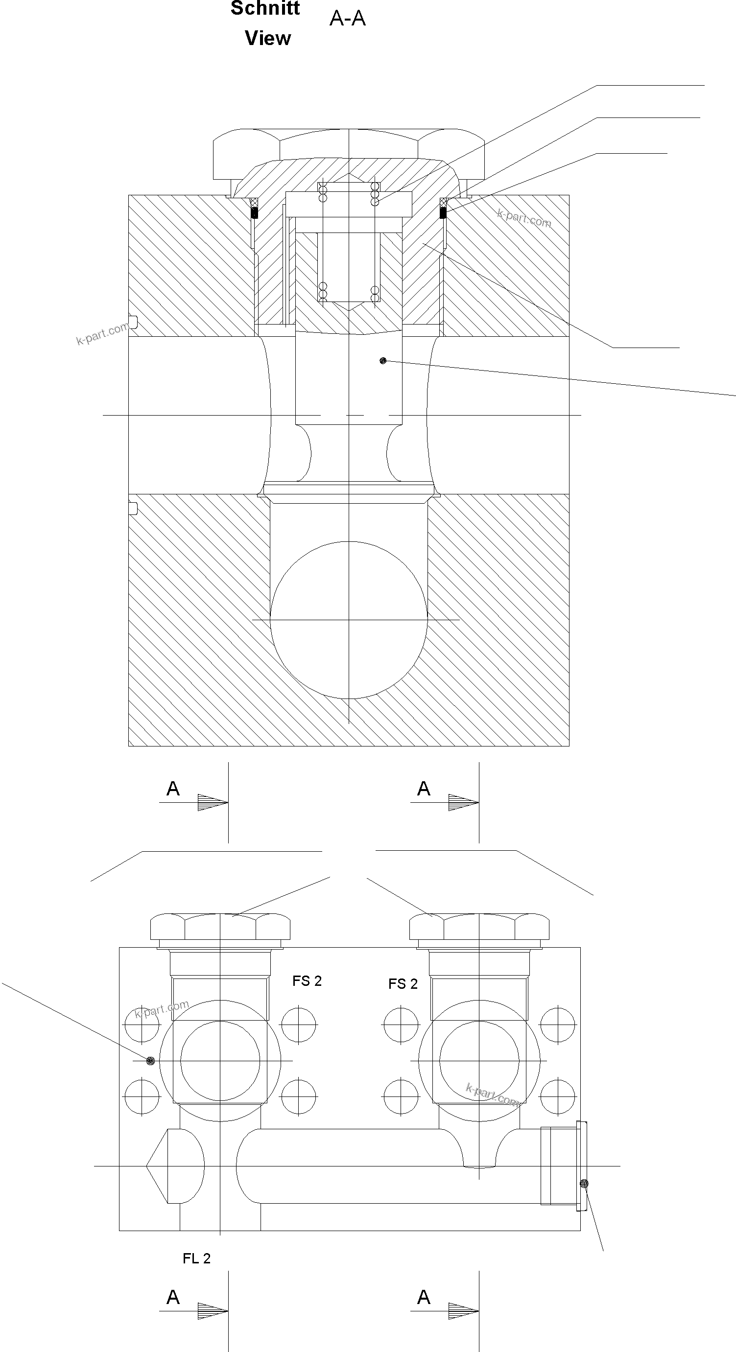 Komatsu parts book diagram for PC5500-6 S/N 15024: NON-RETURN VALVE