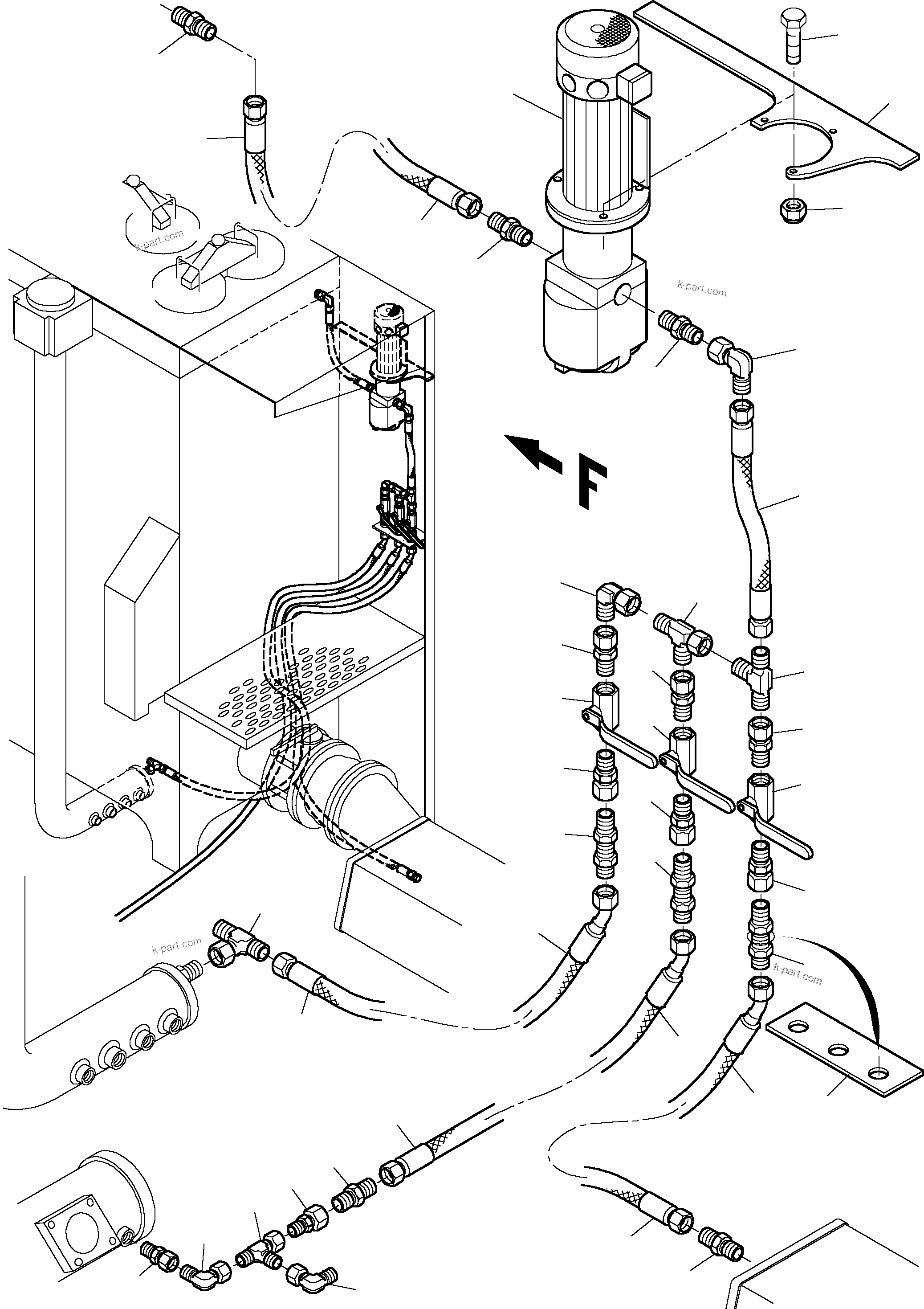 Komatsu parts book diagram for PC5500-6 S/N 15024: INSTALLATION - TRANSFUSING PUMP