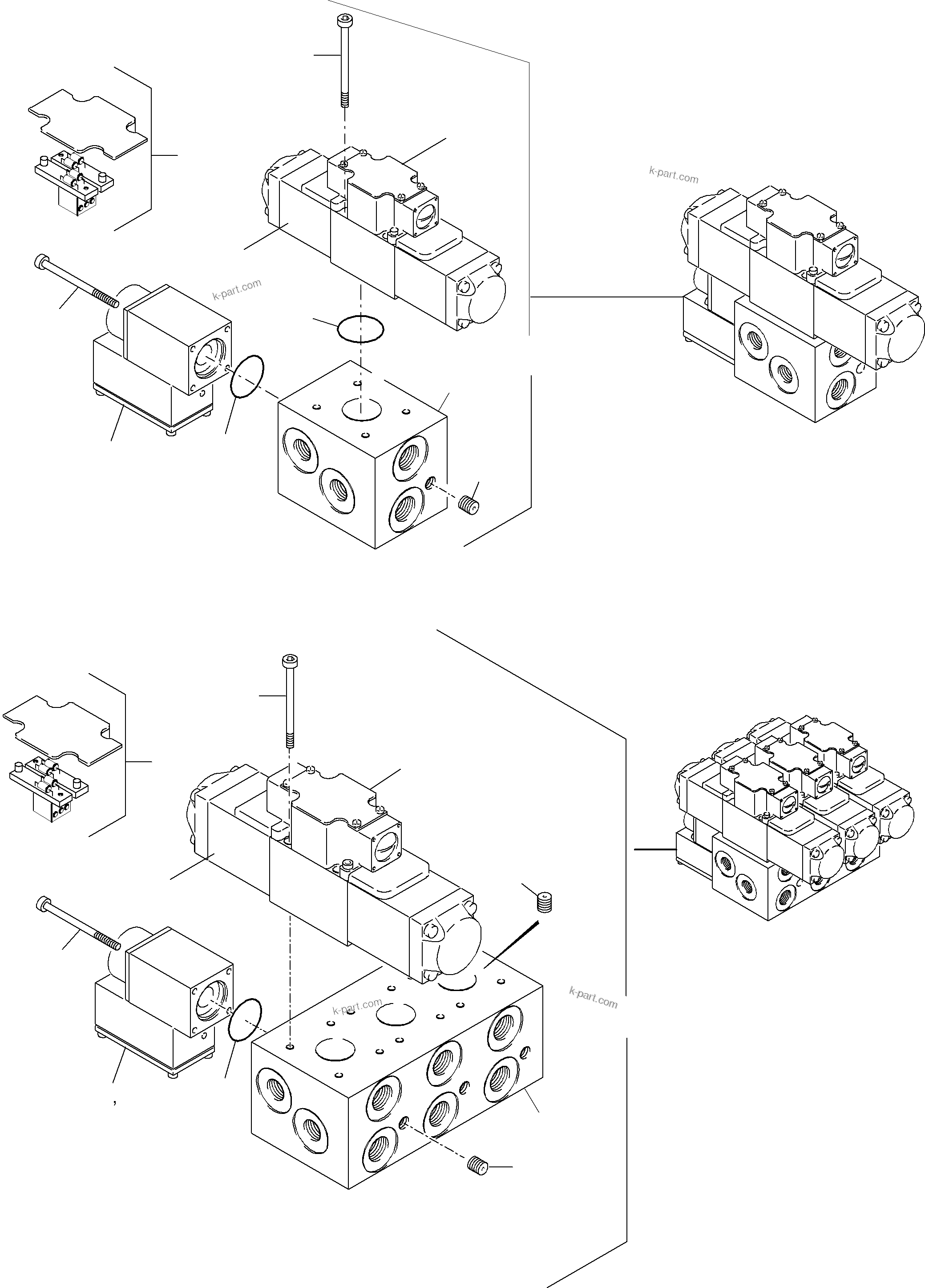 Komatsu parts book diagram for PC5500-6 S/N 15024: CONTROL PLATE