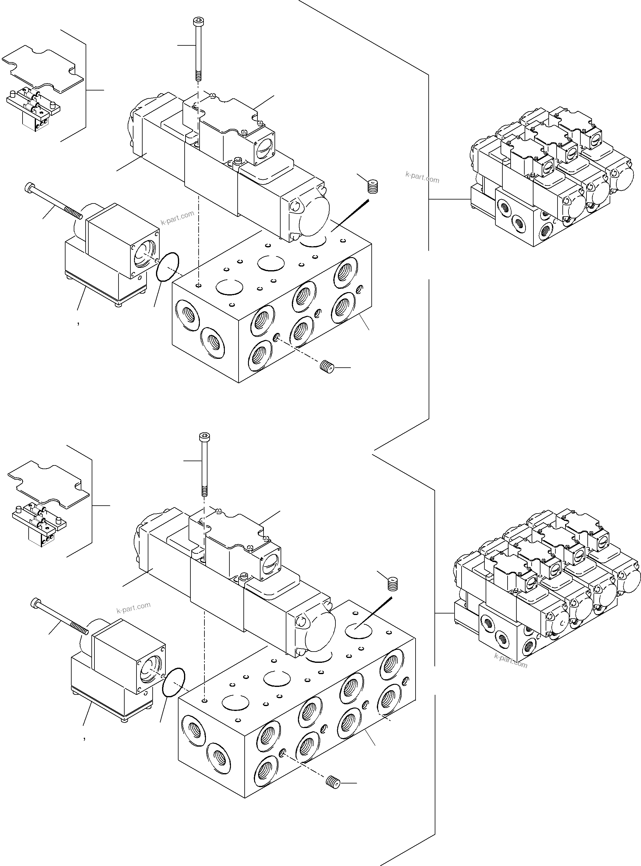 Komatsu parts book diagram for PC5500-6 S/N 15024: CONTROL PLATE