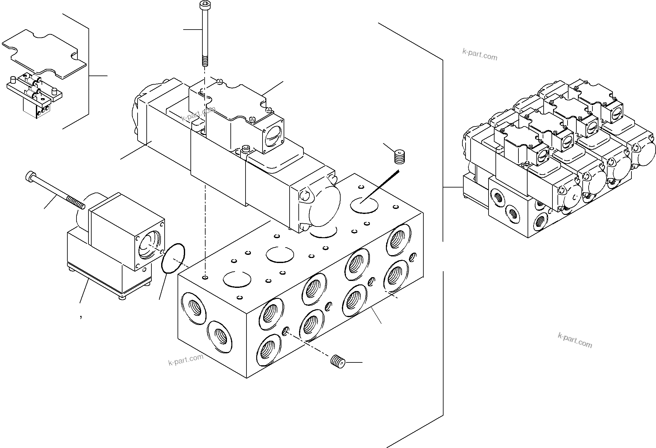 Komatsu parts book diagram for PC5500-6 S/N 15024: CONTROL PLATE