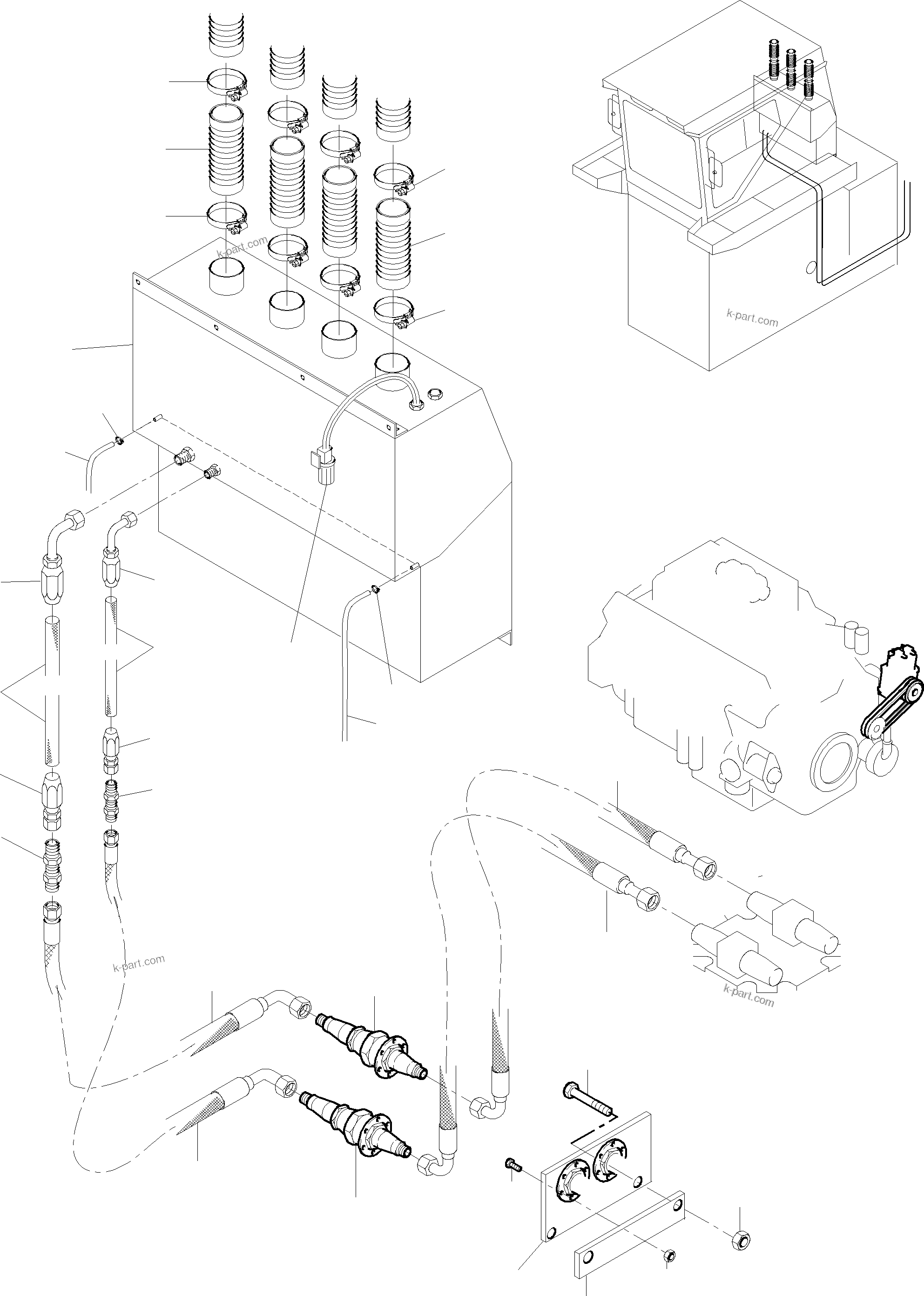 Komatsu parts book diagram for PC5500-6 S/N 15024: AIR CONDITION ARR.