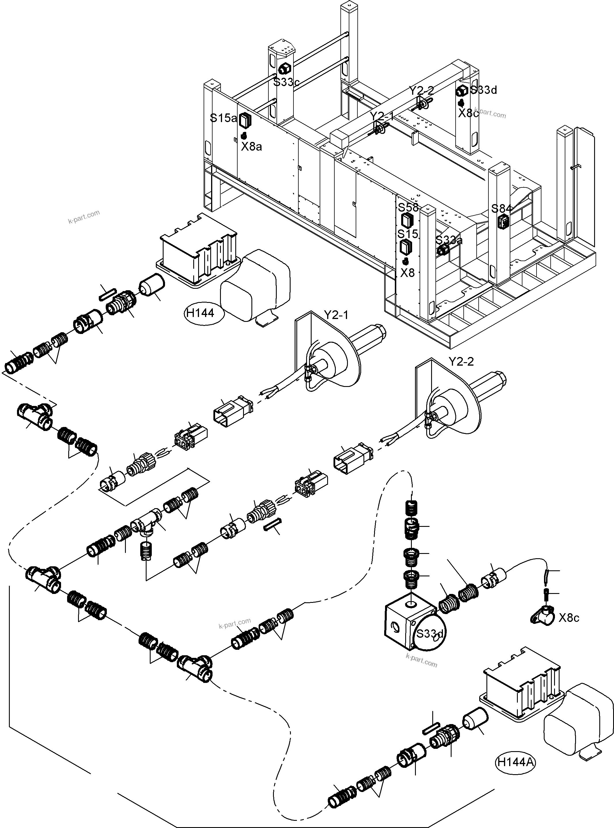 Komatsu parts book diagram for PC5500-6 S/N 15024: LIGHTING EQUIPMENT