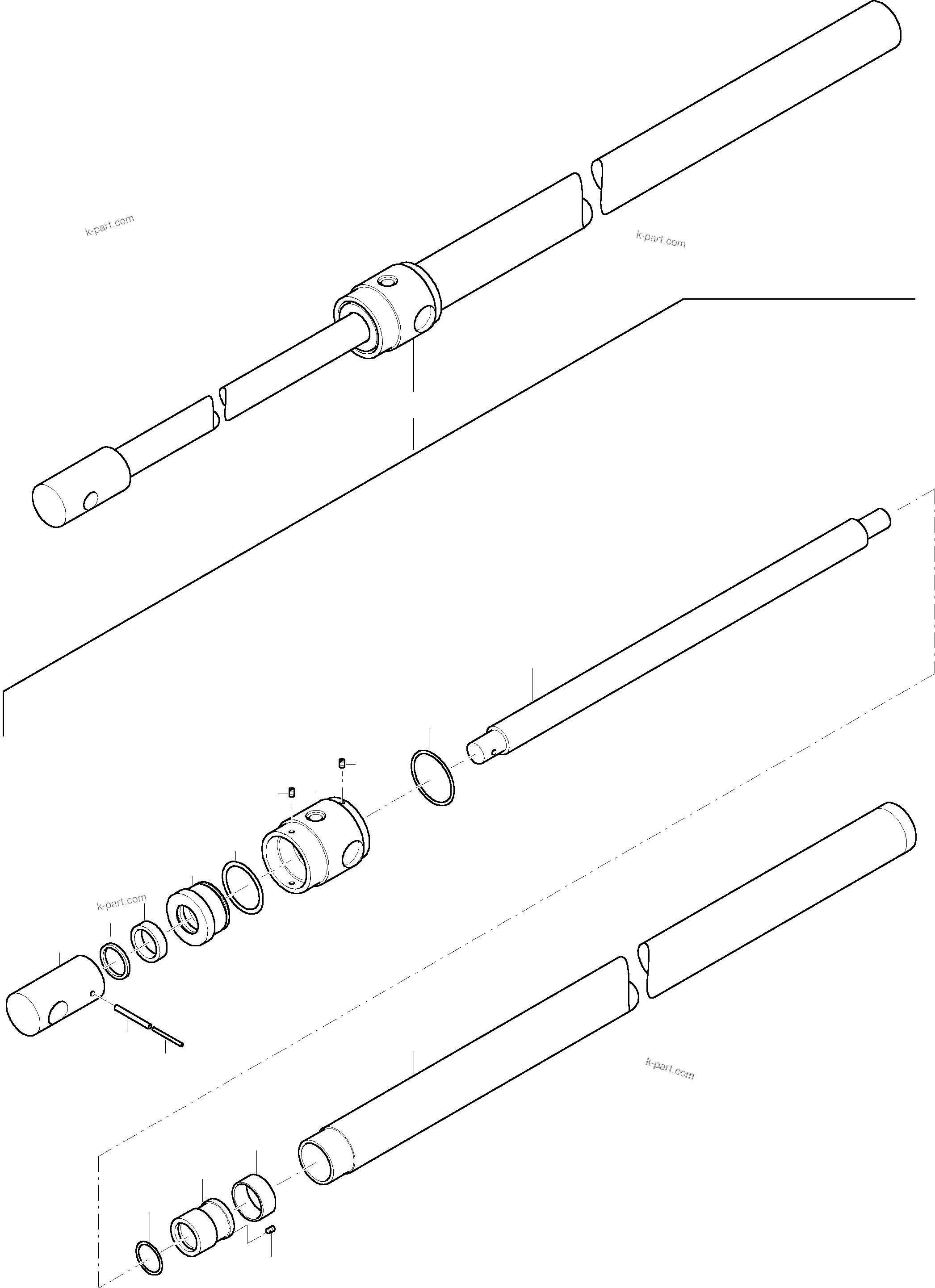 Komatsu parts book diagram for PC5500-6 S/N 15024: SERVICE CRANE