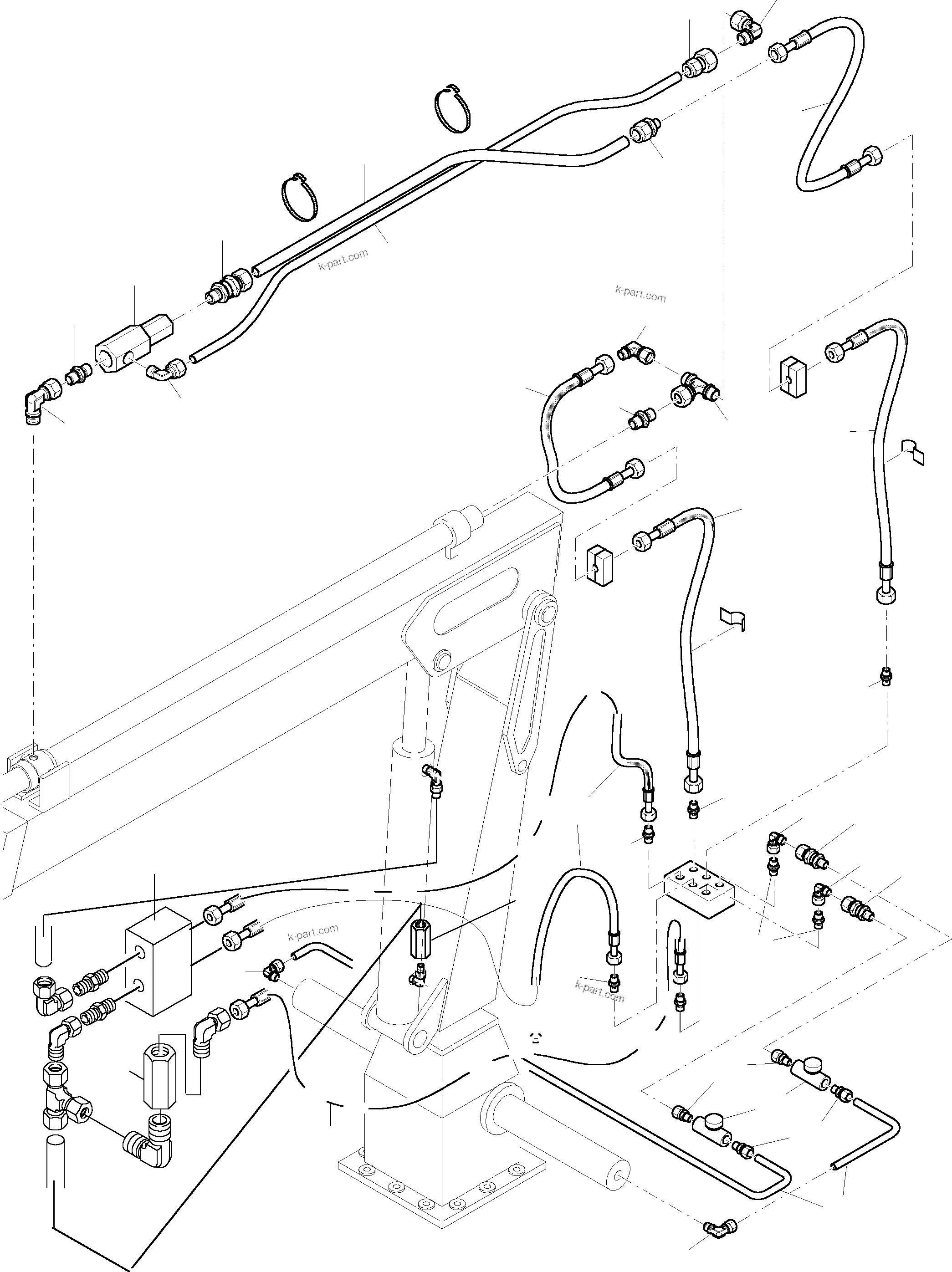 Komatsu parts book diagram for PC5500-6 S/N 15024: SERVICE CRANE