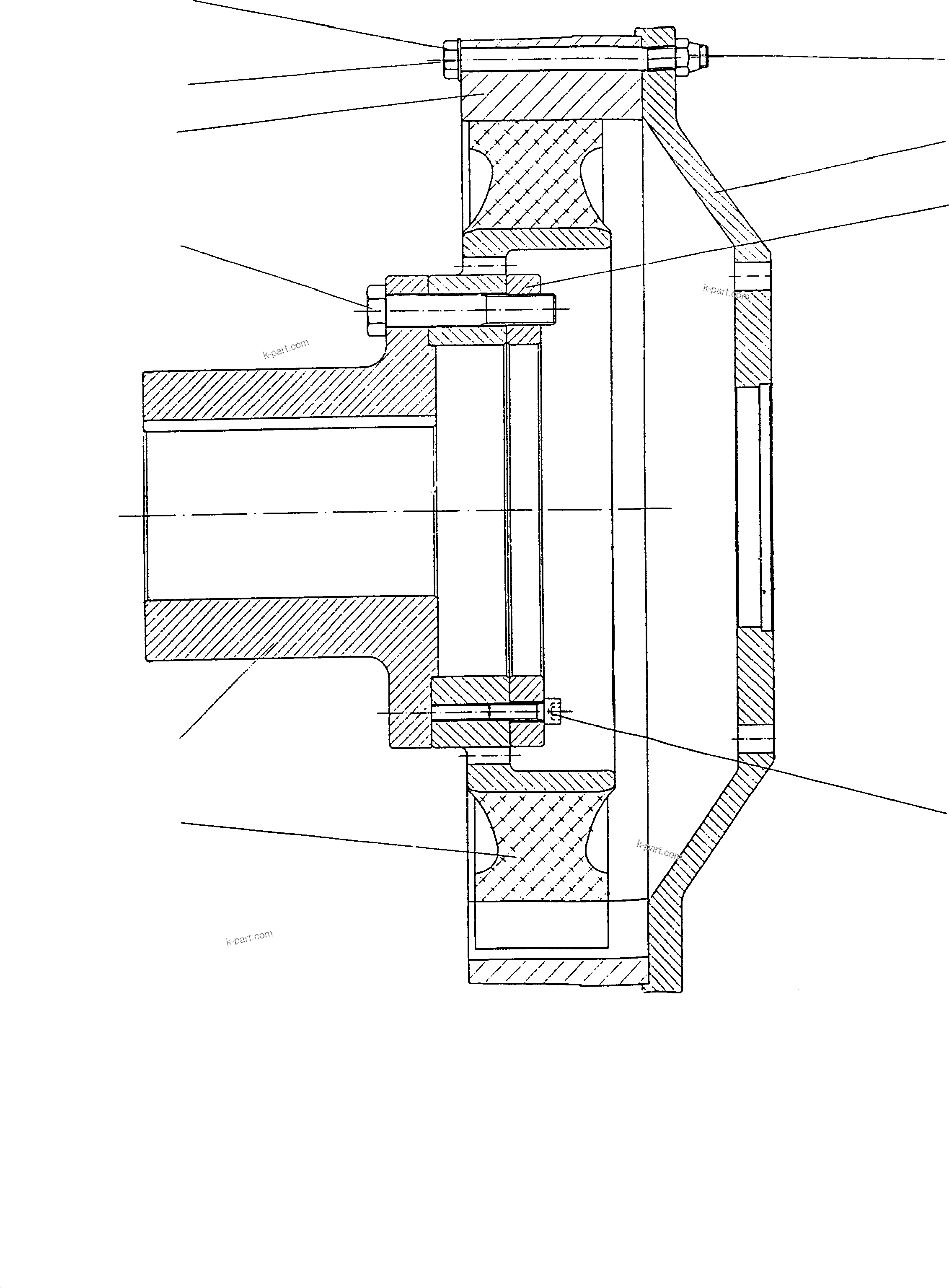 Komatsu parts book diagram for PC5500-6E S/N 15048: COUPLING