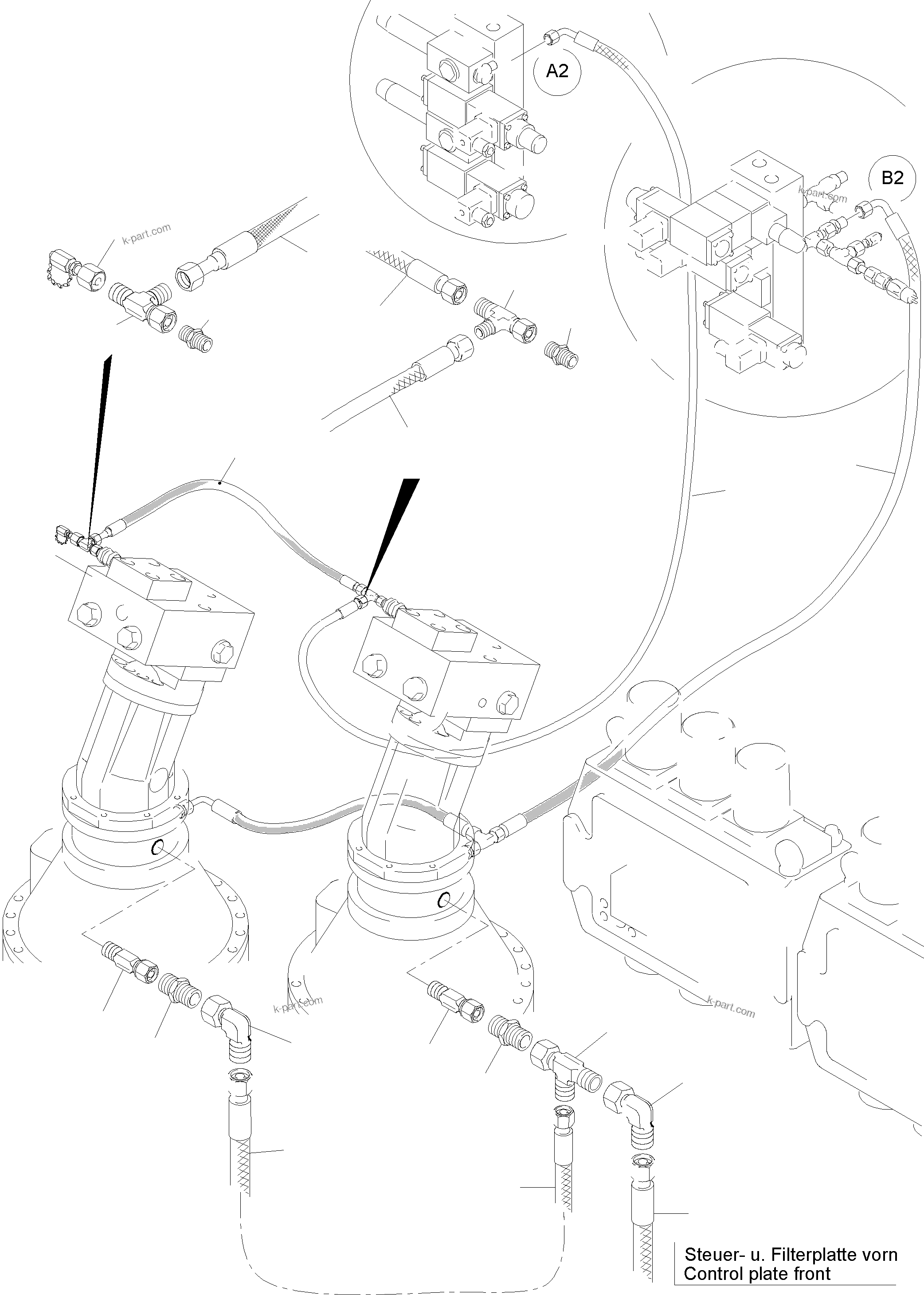 Komatsu parts book diagram for PC5500-6E S/N 15048: CONTROL - SLEW GEAR