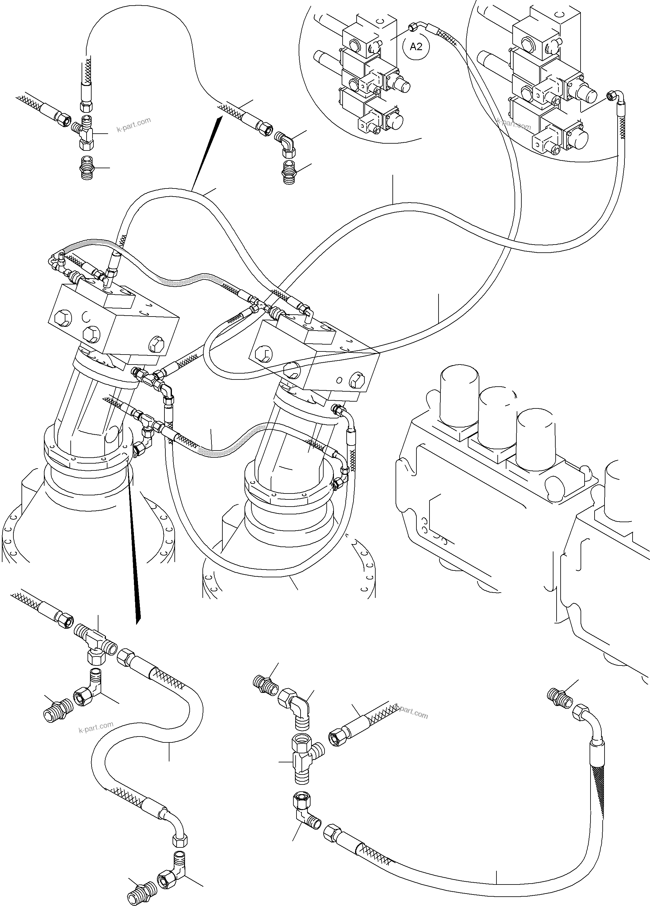 Komatsu parts book diagram for PC5500-6E S/N 15048: CONTROL - SLEW GEAR