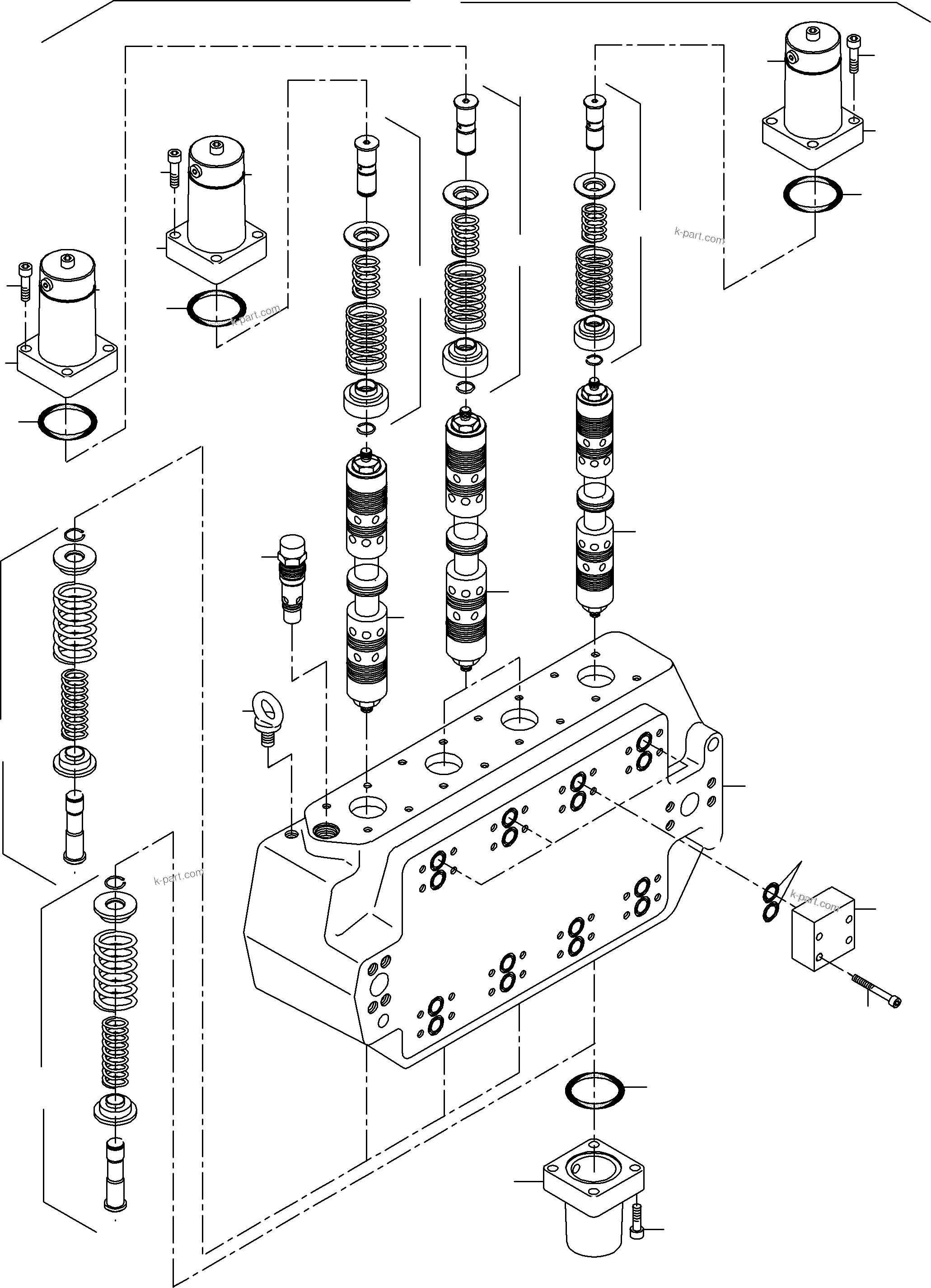 Komatsu parts book diagram for PC5500-6E S/N 15048: CONTROL BLOCK
