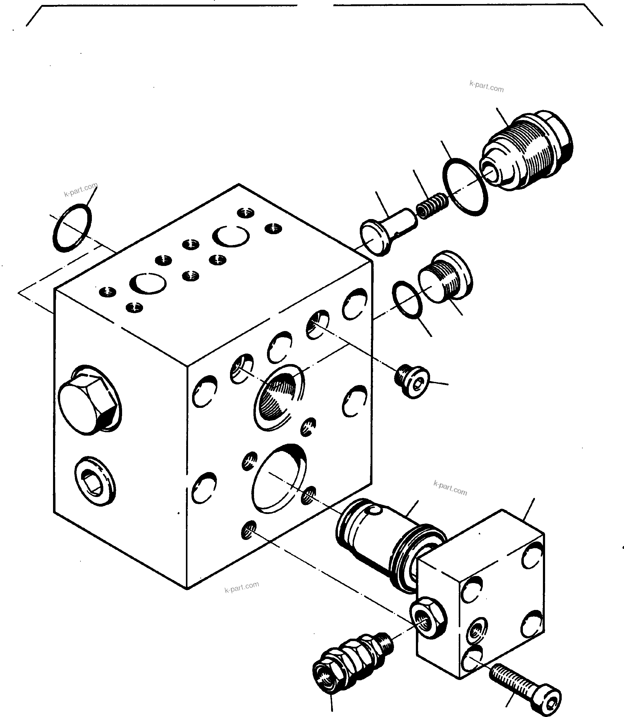 Komatsu parts book diagram for PC5500-6E S/N 15048: SLEW-BRAKE VALVE