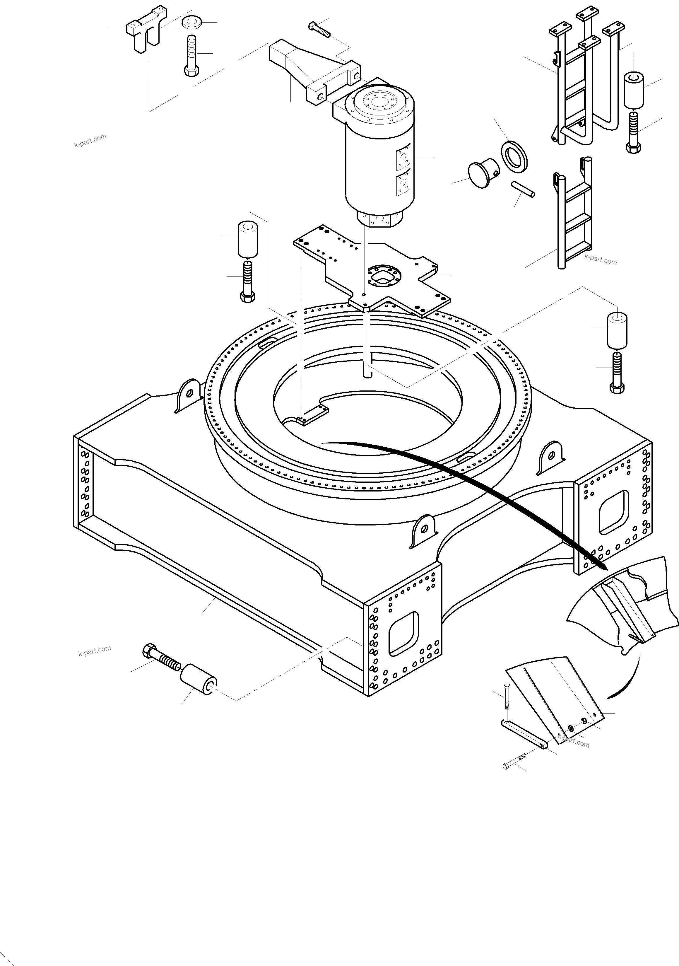 Komatsu parts book diagram for PC5500-6E S/N 15048: CARBODY NT AND TT