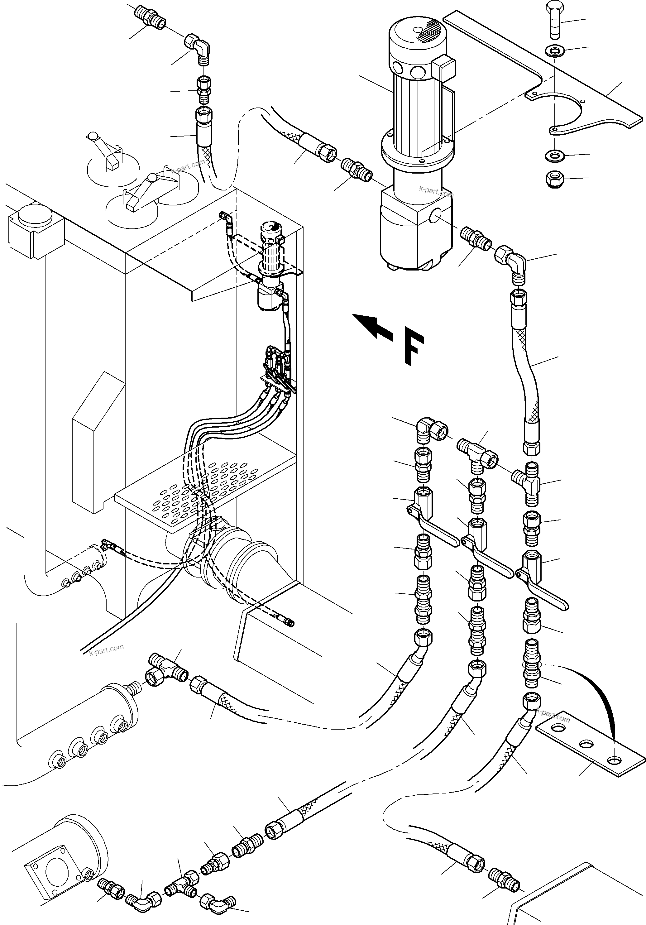Komatsu parts book diagram for PC5500-6E S/N 15048: INSTALLATION - TRANSFUSING PUMP
