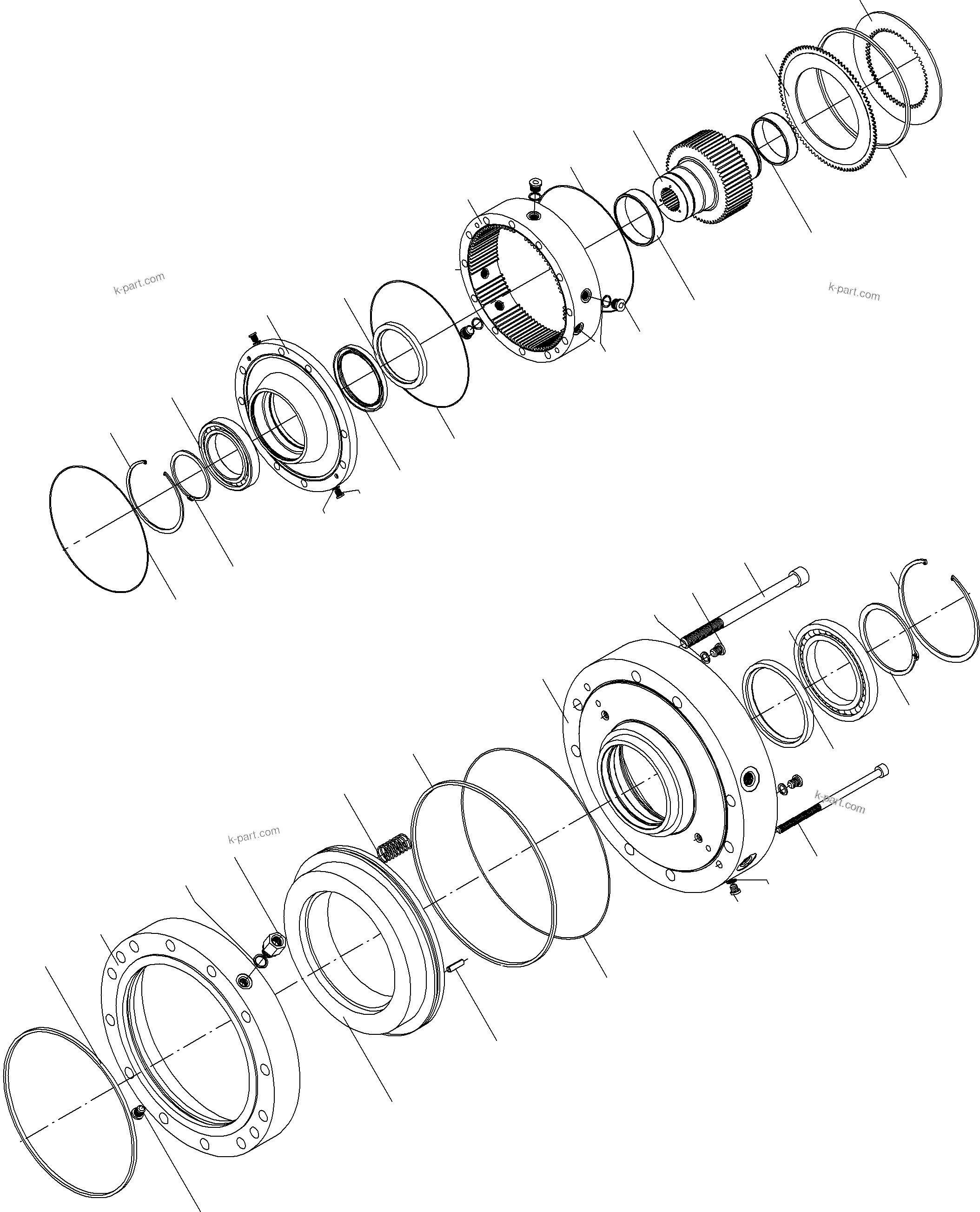 Komatsu parts book diagram for PC5500-6E S/N 15048: SLEW GEAR
