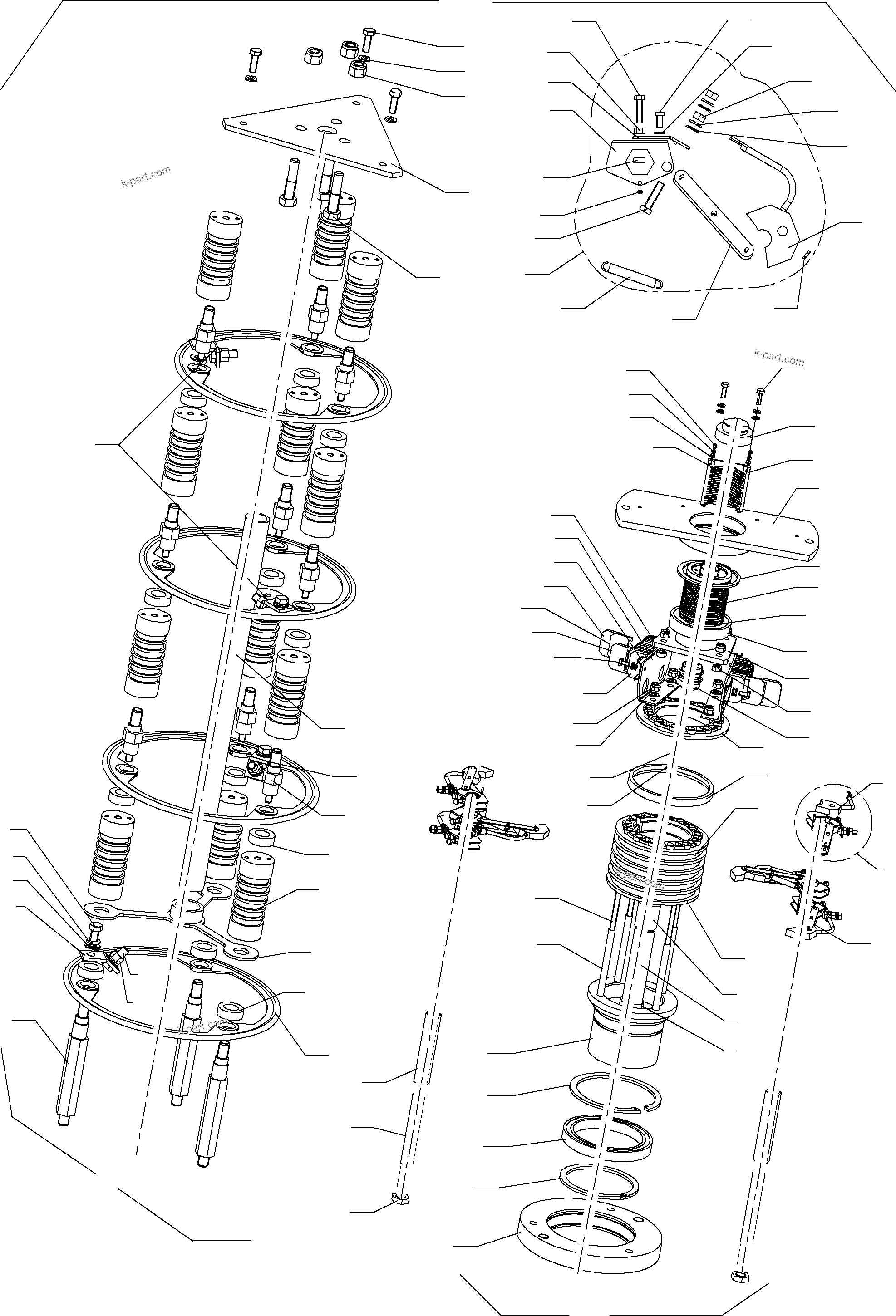 Komatsu parts book diagram for PC5500-6E S/N 15048: RING BODY