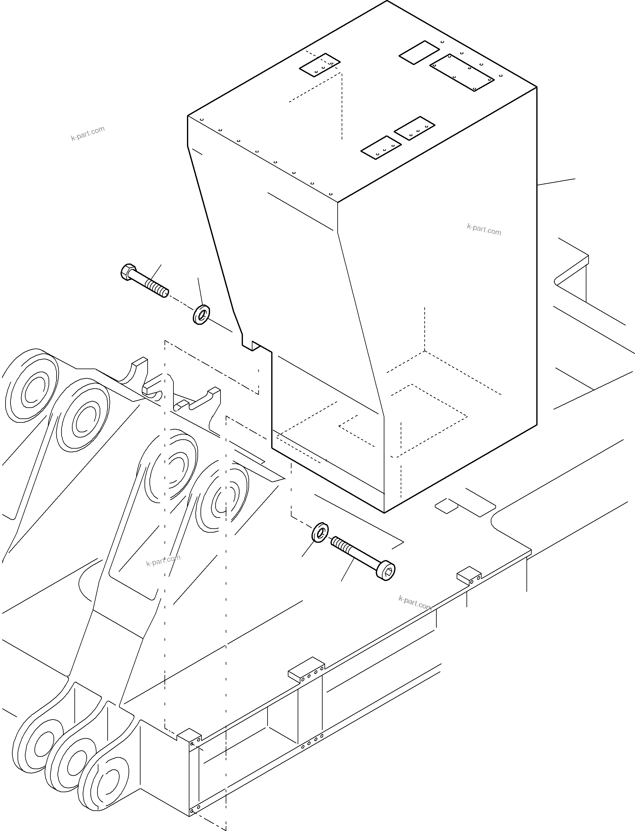 Komatsu parts book diagram for PC5500-6E S/N 15048: CAB SUPPORT ARR.