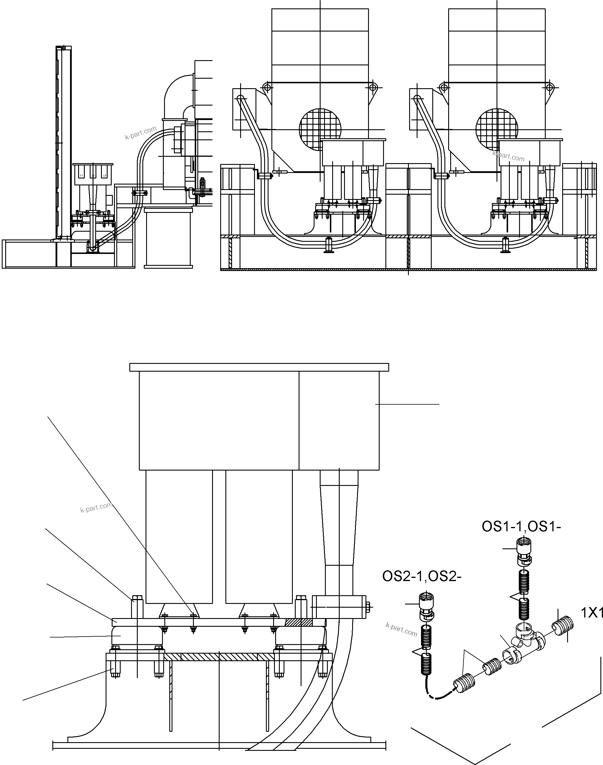 Komatsu parts book diagram for PC5500-6E S/N 15048: CAPACITOR ARR.