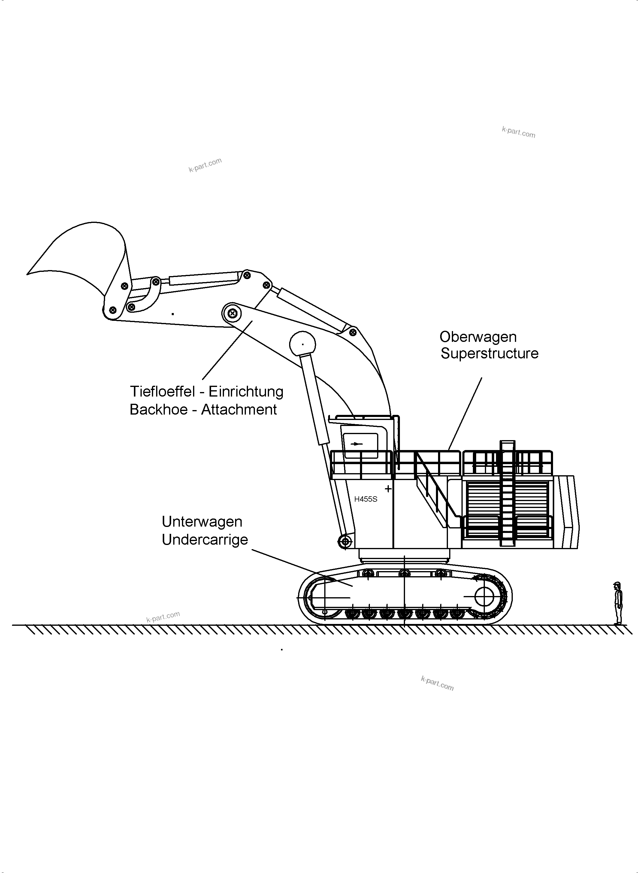 Komatsu parts book diagram for PC5500-6 S/N 15049: 