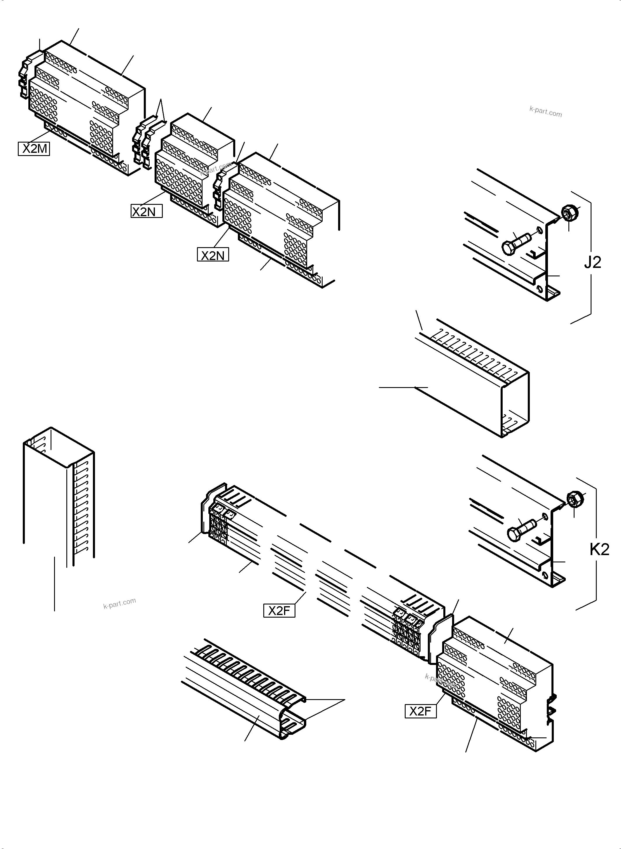 Komatsu parts book diagram for PC5500-6 S/N 15049: SWITCH FRAMING X2