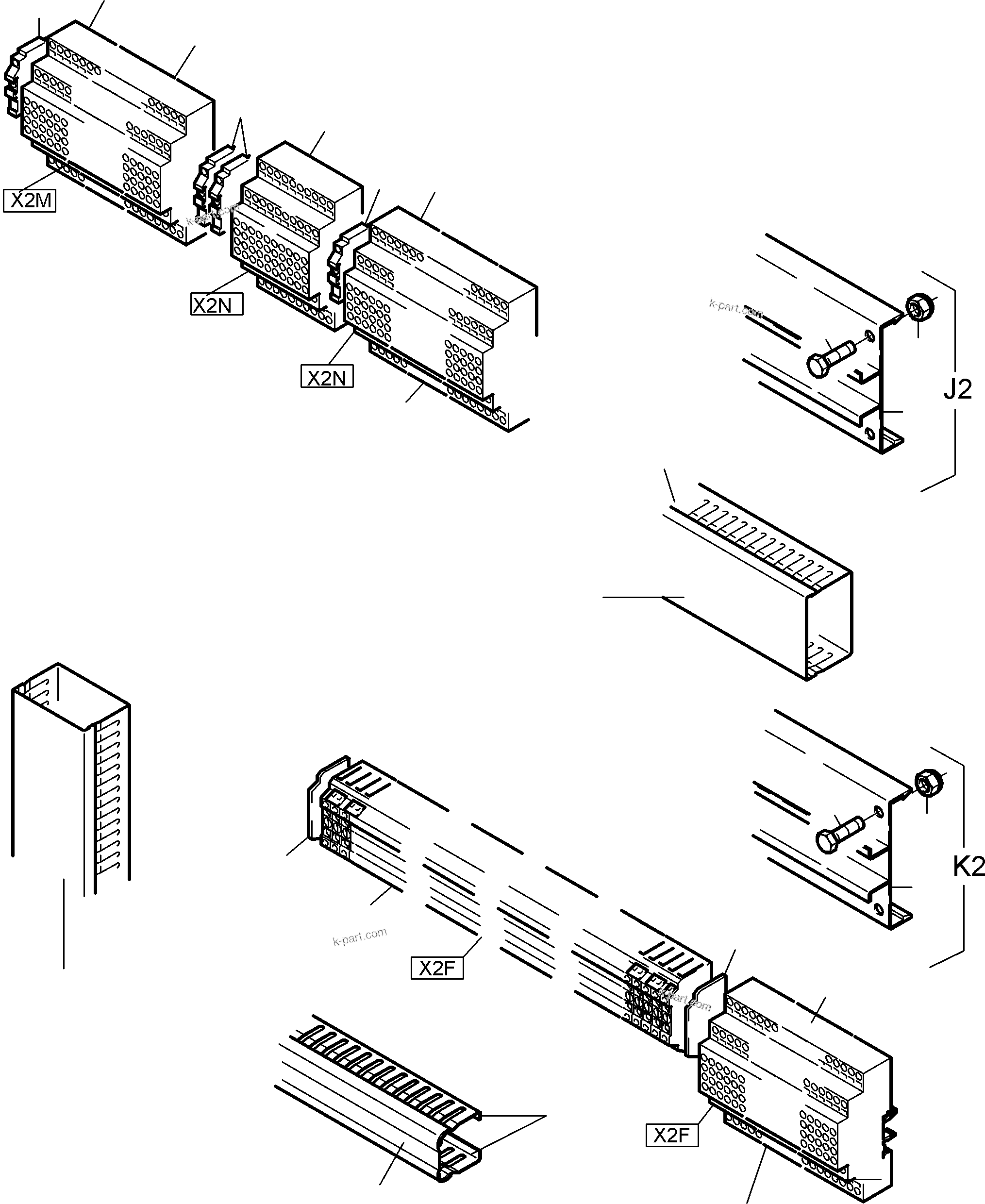 Komatsu parts book diagram for PC5500-6 S/N 15049: SWITCH FRAMING X2