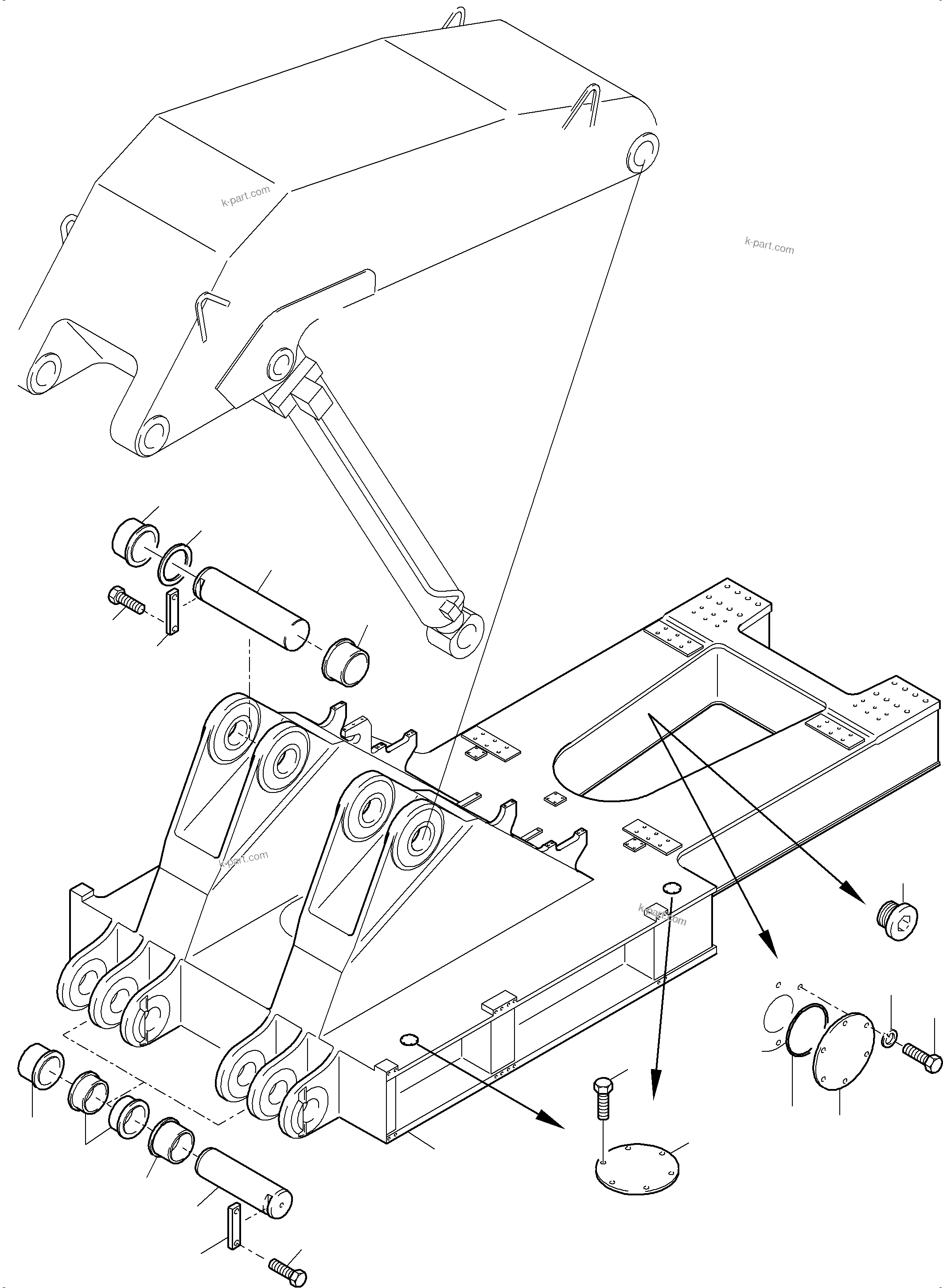 Komatsu parts book diagram for PC5500-6 S/N 15049: SUPERSTRUCTURE PLATFORM