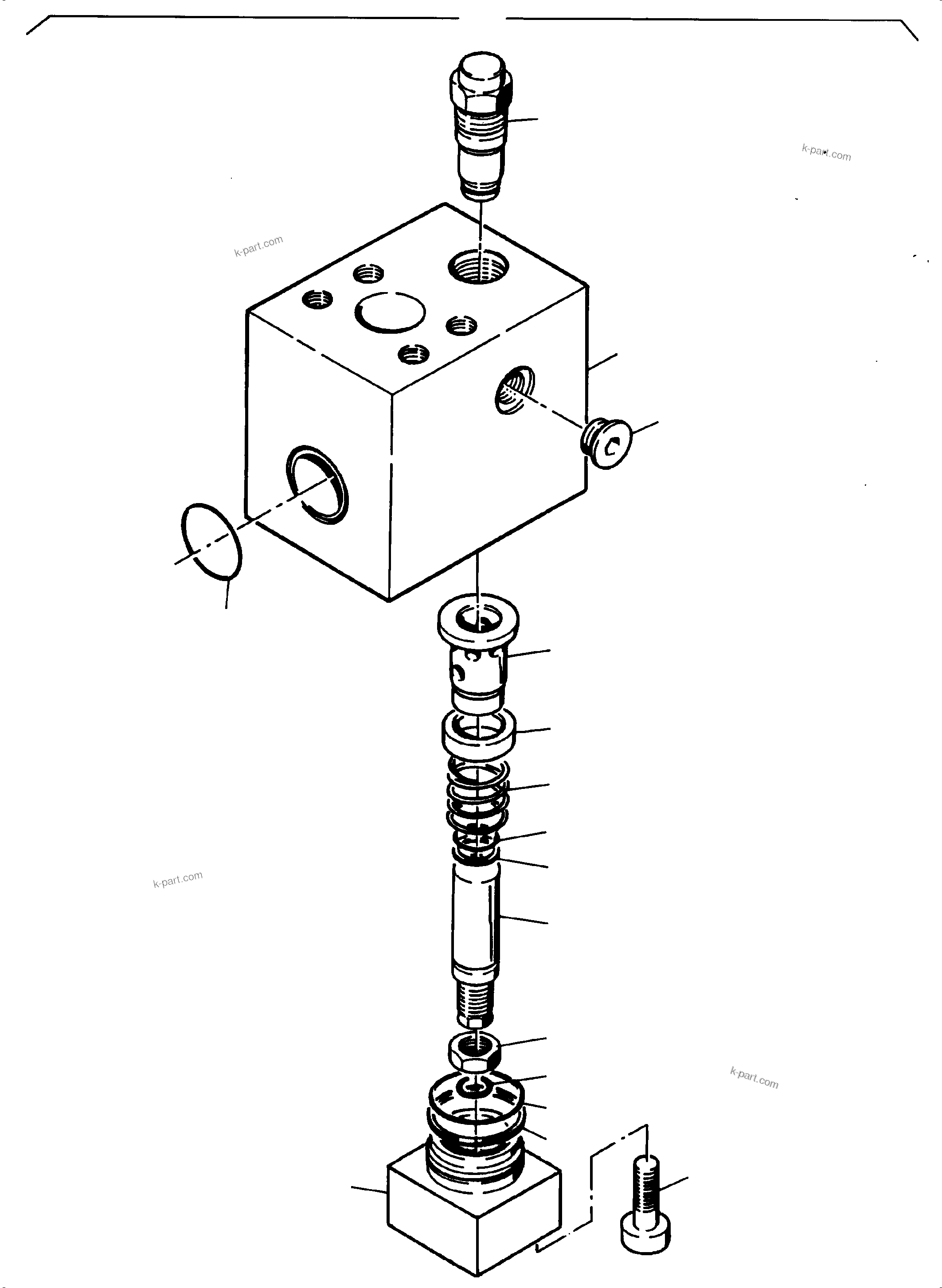 Komatsu parts book diagram for PC5500-6 S/N 15056: THROTTLE CHECK VALVE