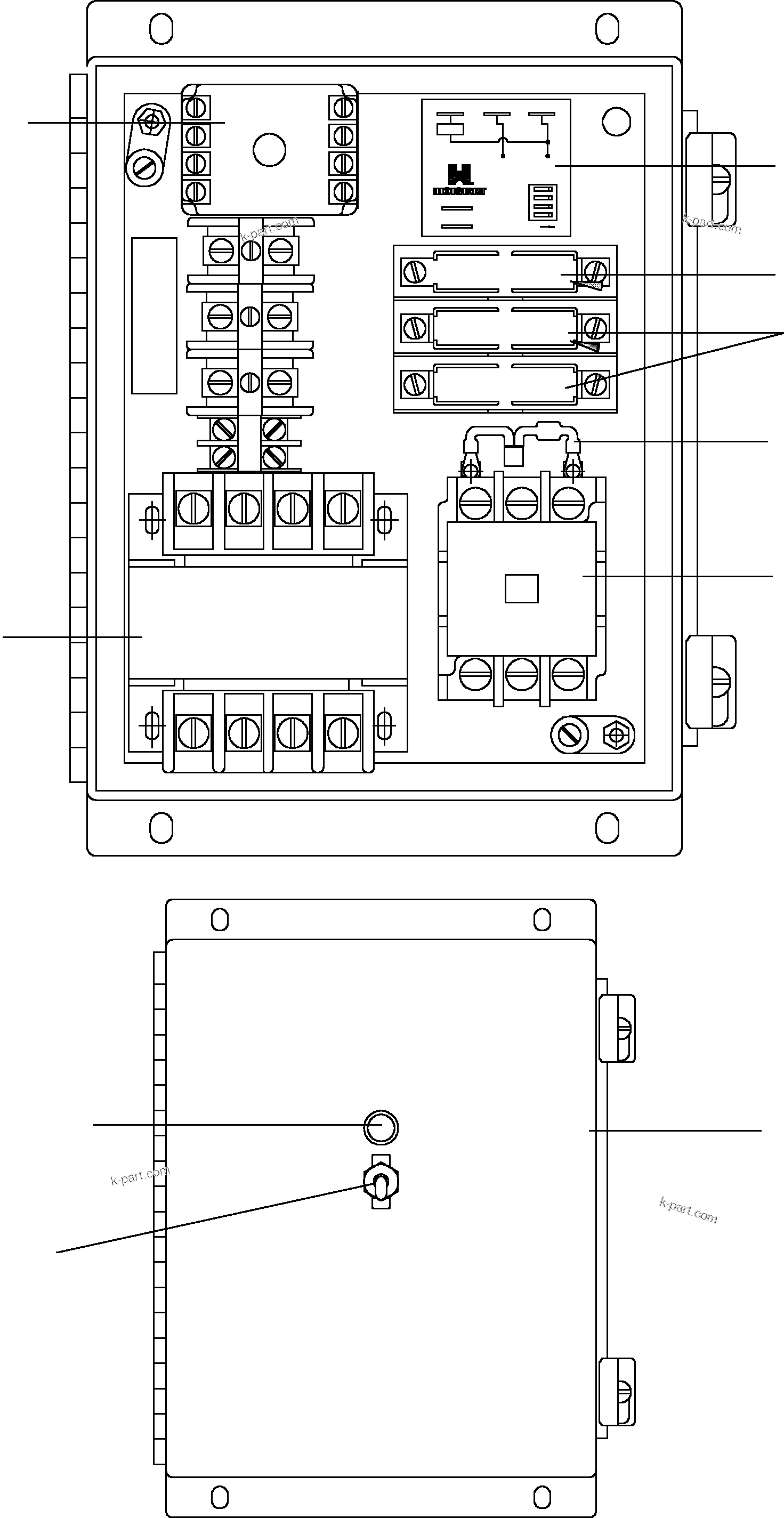 Komatsu parts book diagram for PC5500-6 S/N 15056: SWITCH BOX