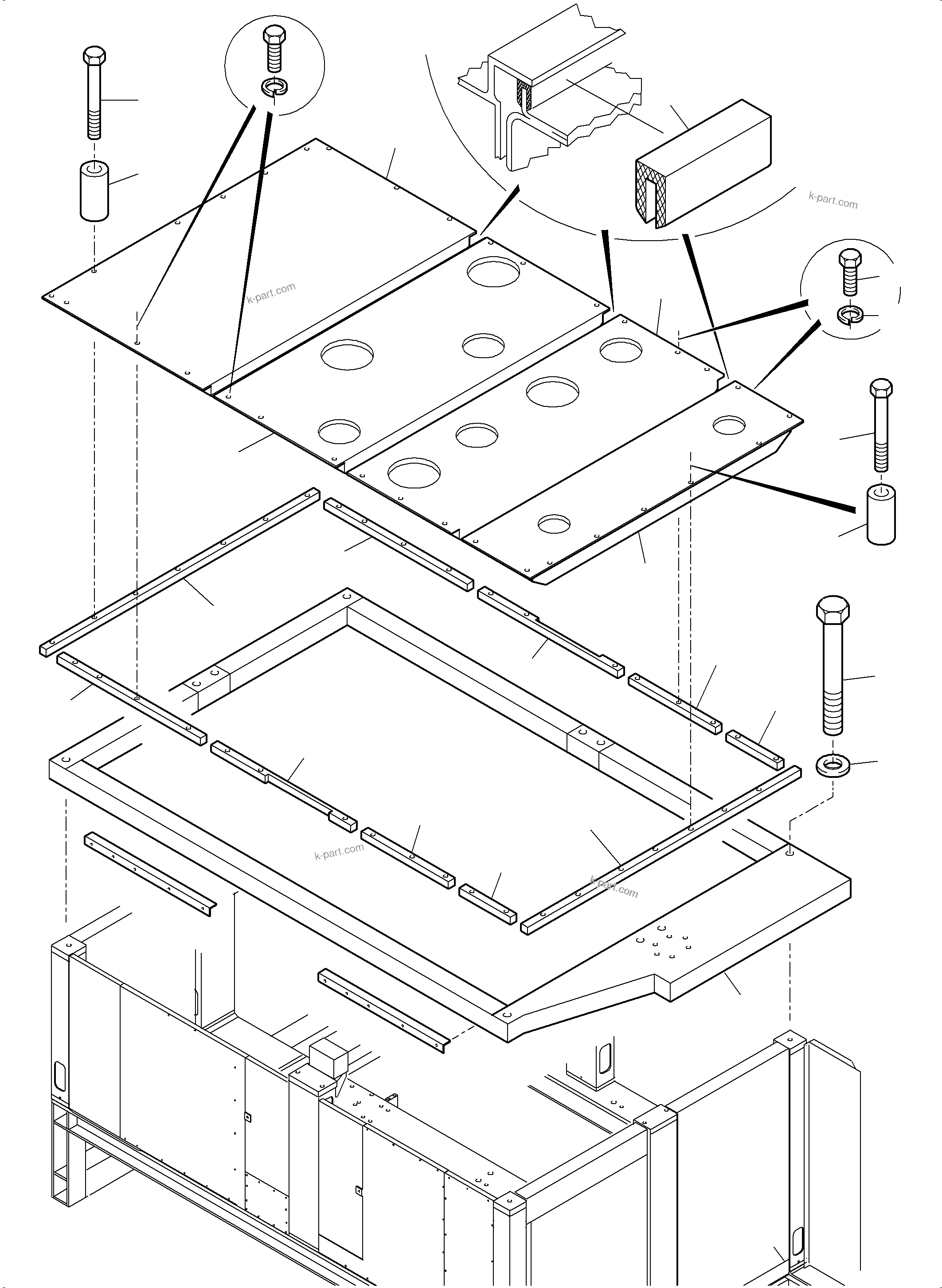Komatsu parts book diagram for PC5500-6 S/N 15056: MACHINERY HOUSE