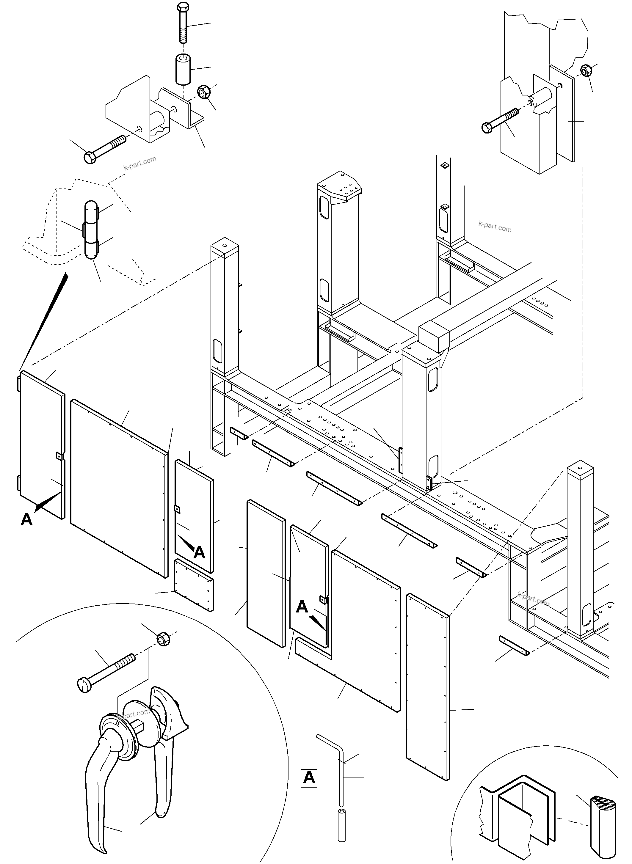 Komatsu parts book diagram for PC5500-6 S/N 15056: MACHINERY HOUSE