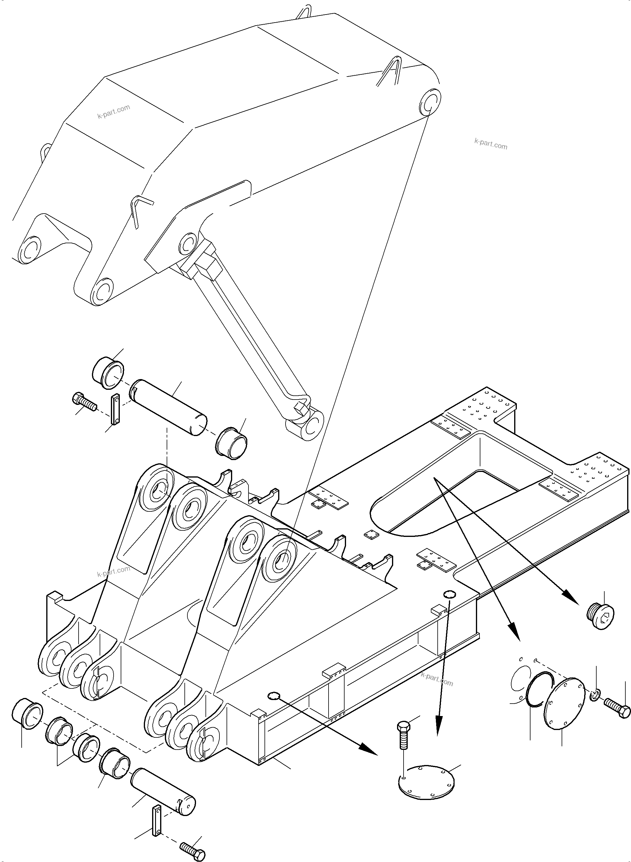 Komatsu parts book diagram for PC5500-6 S/N 15056: SUPERSTRUCTURE PLATFORM