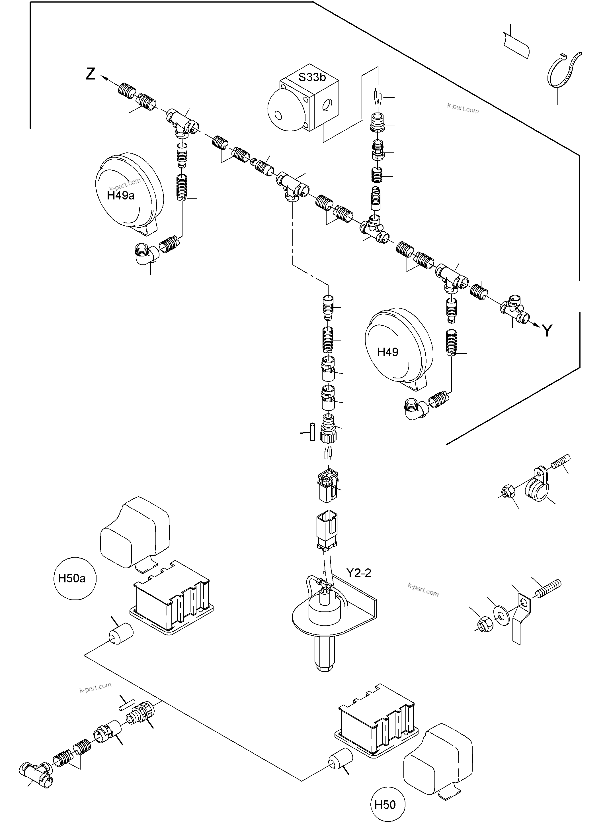 Komatsu parts book diagram for PC5500-6 S/N 15056: LIGHTING EQUIPMENT