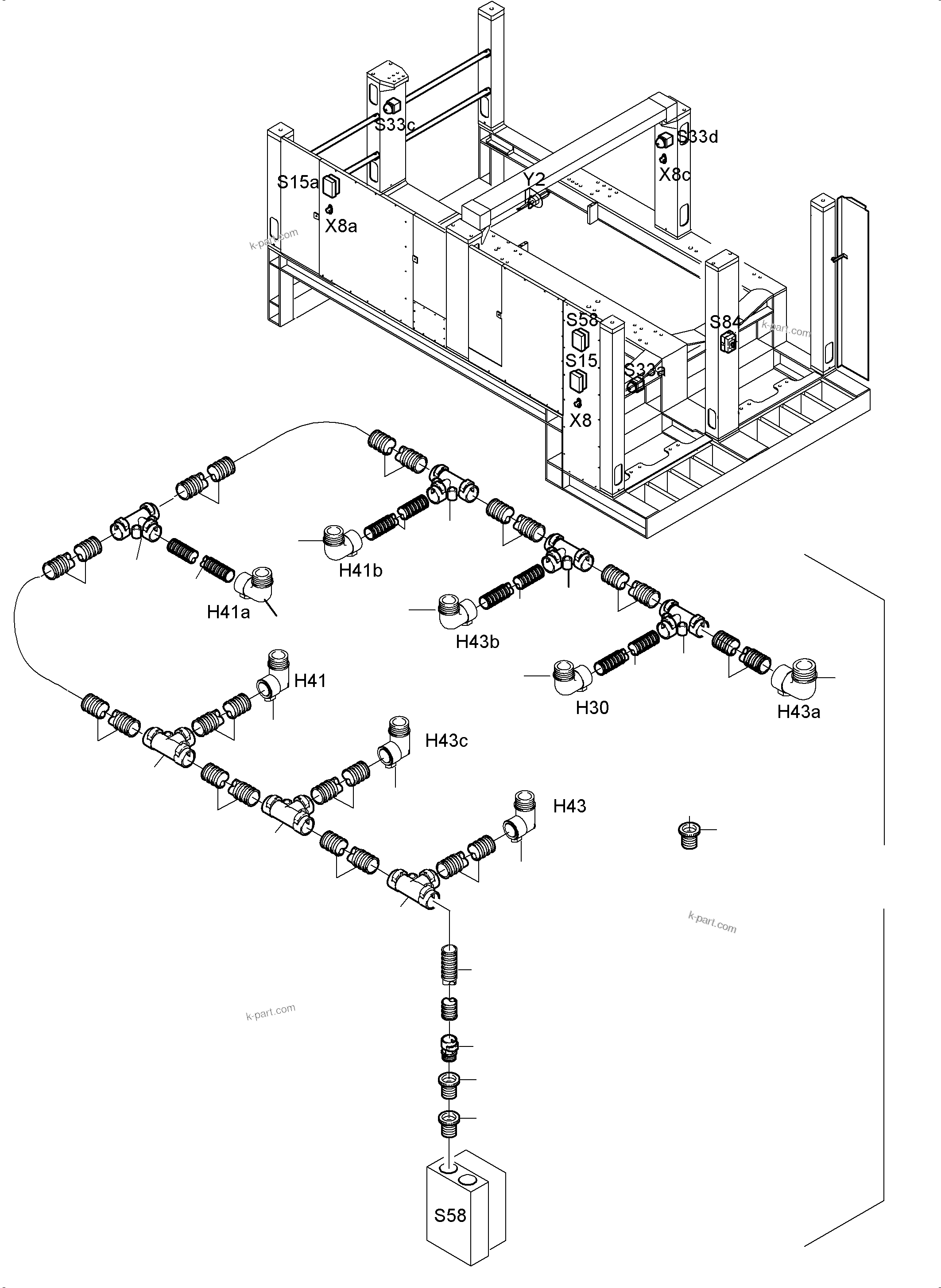 Komatsu parts book diagram for PC5500-6 S/N 15056: LIGHTING EQUIPMENT