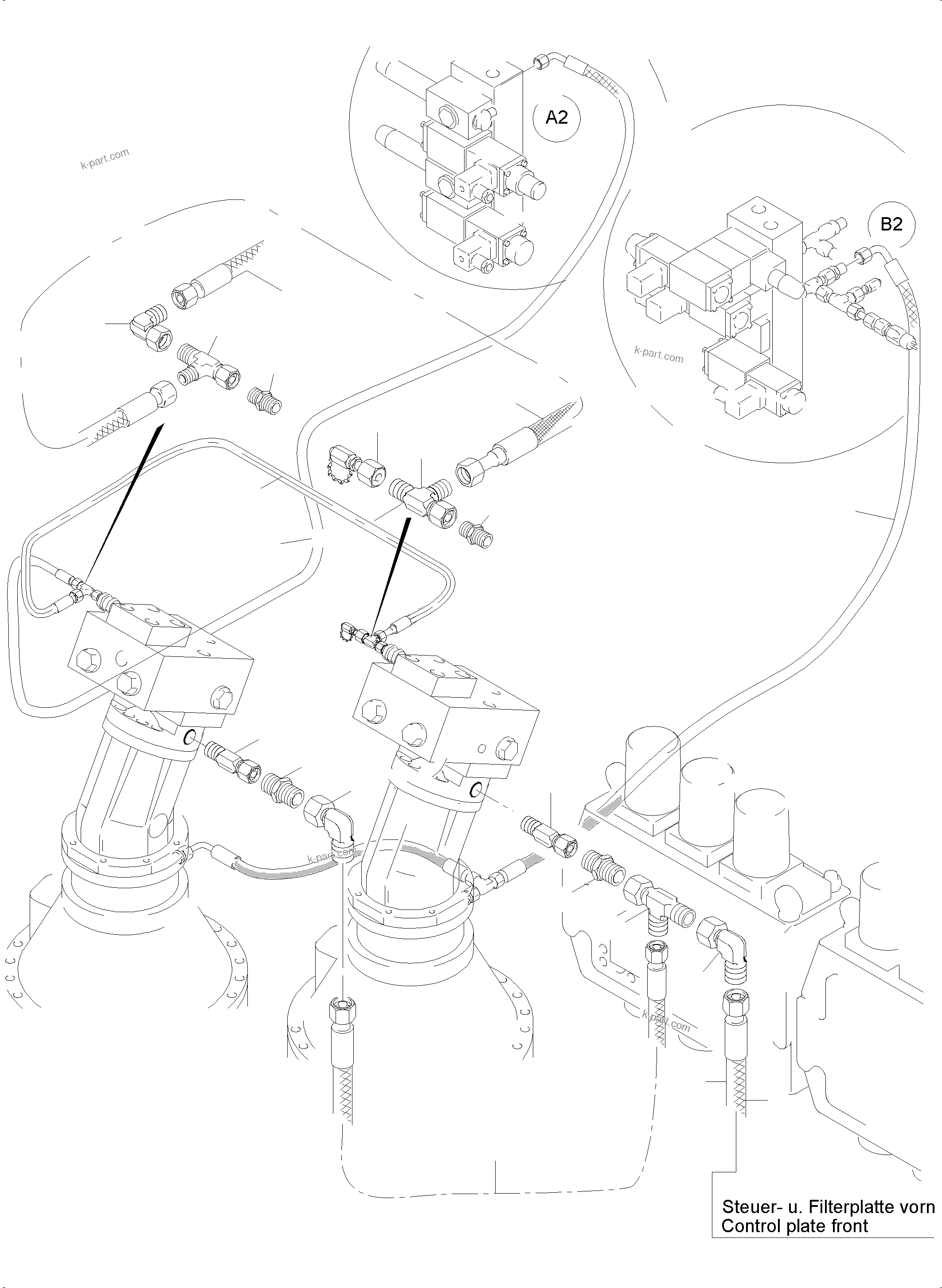 Komatsu parts book diagram for PC5500-6 S/N 15056: CONTROL - SLEW GEAR