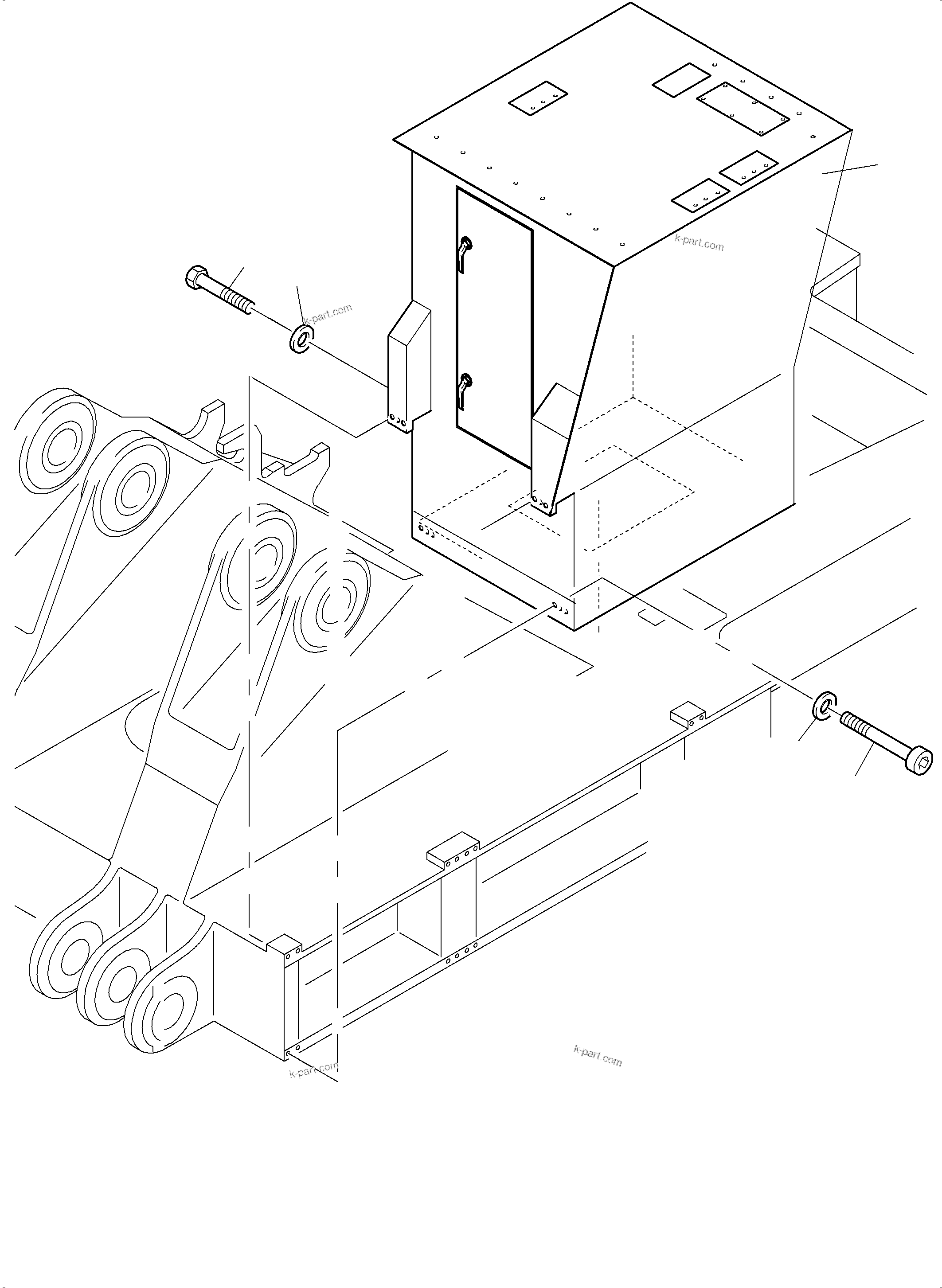 Komatsu parts book diagram for PC5500-6 S/N 15056: CAB SUPPORT ARR.