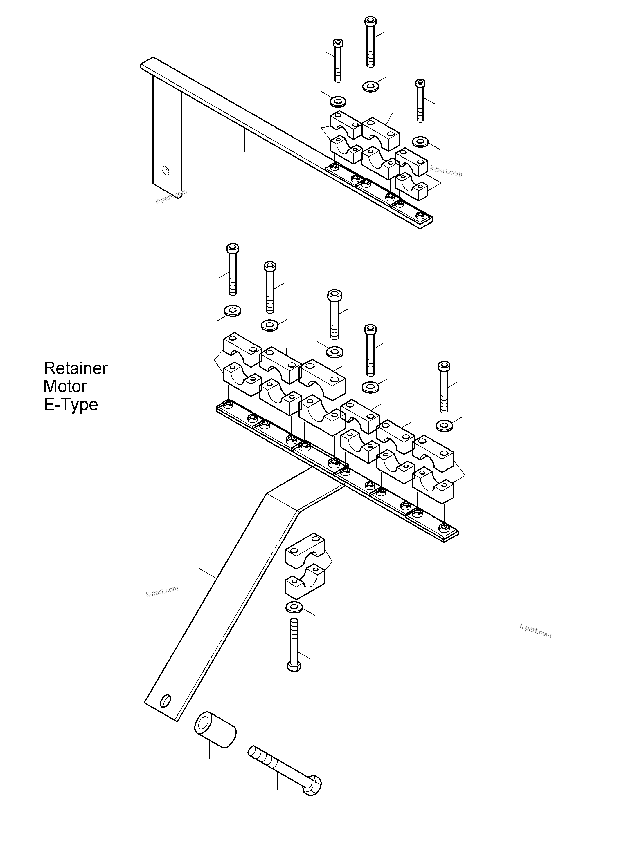 Komatsu parts book diagram for PC5500-6 S/N 15056: HOSE CLAMP ASSY PDG
