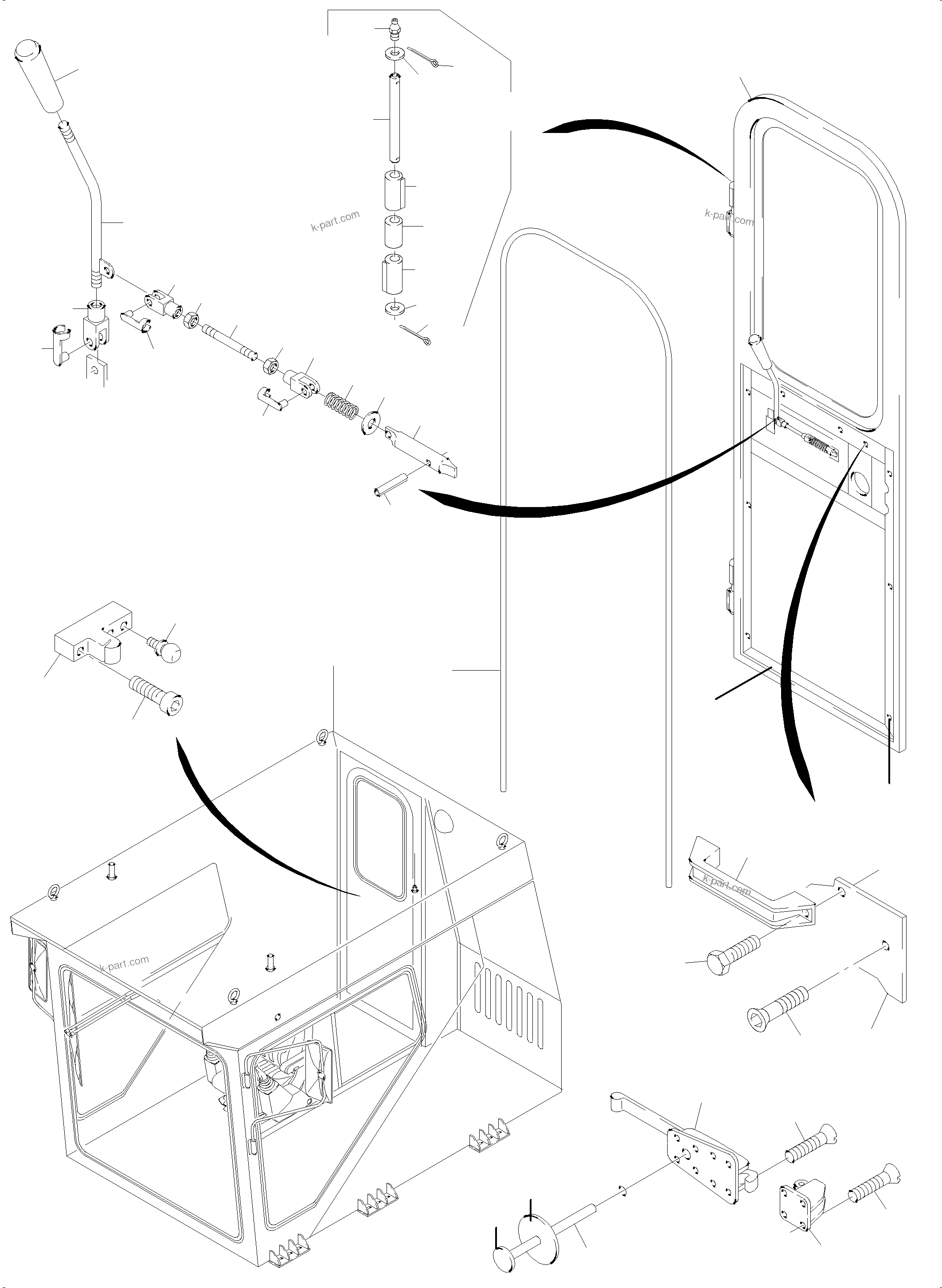 Komatsu parts book diagram for PC5500-6 S/N 15056: OPERATOR'S CAB